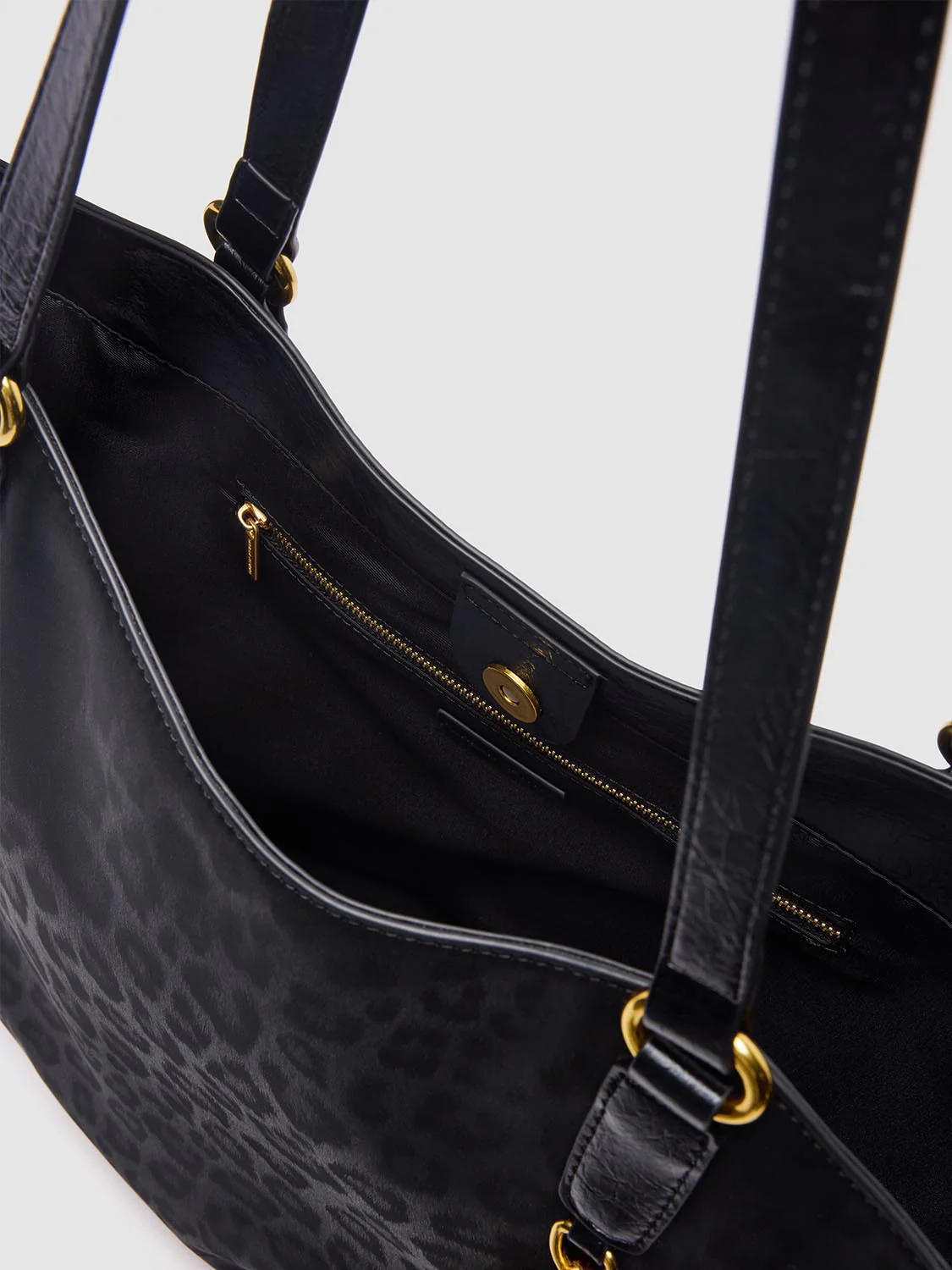 Leopard Print Detail Shoulder Bags - Image 6