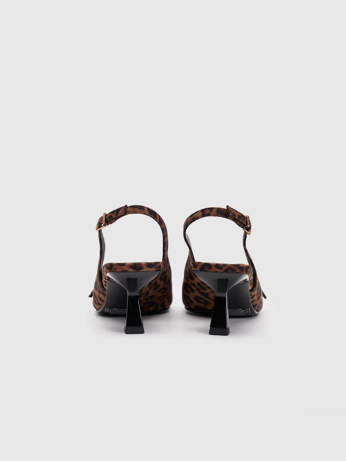 Leopard Print Heeled Slingbacks - Image 3