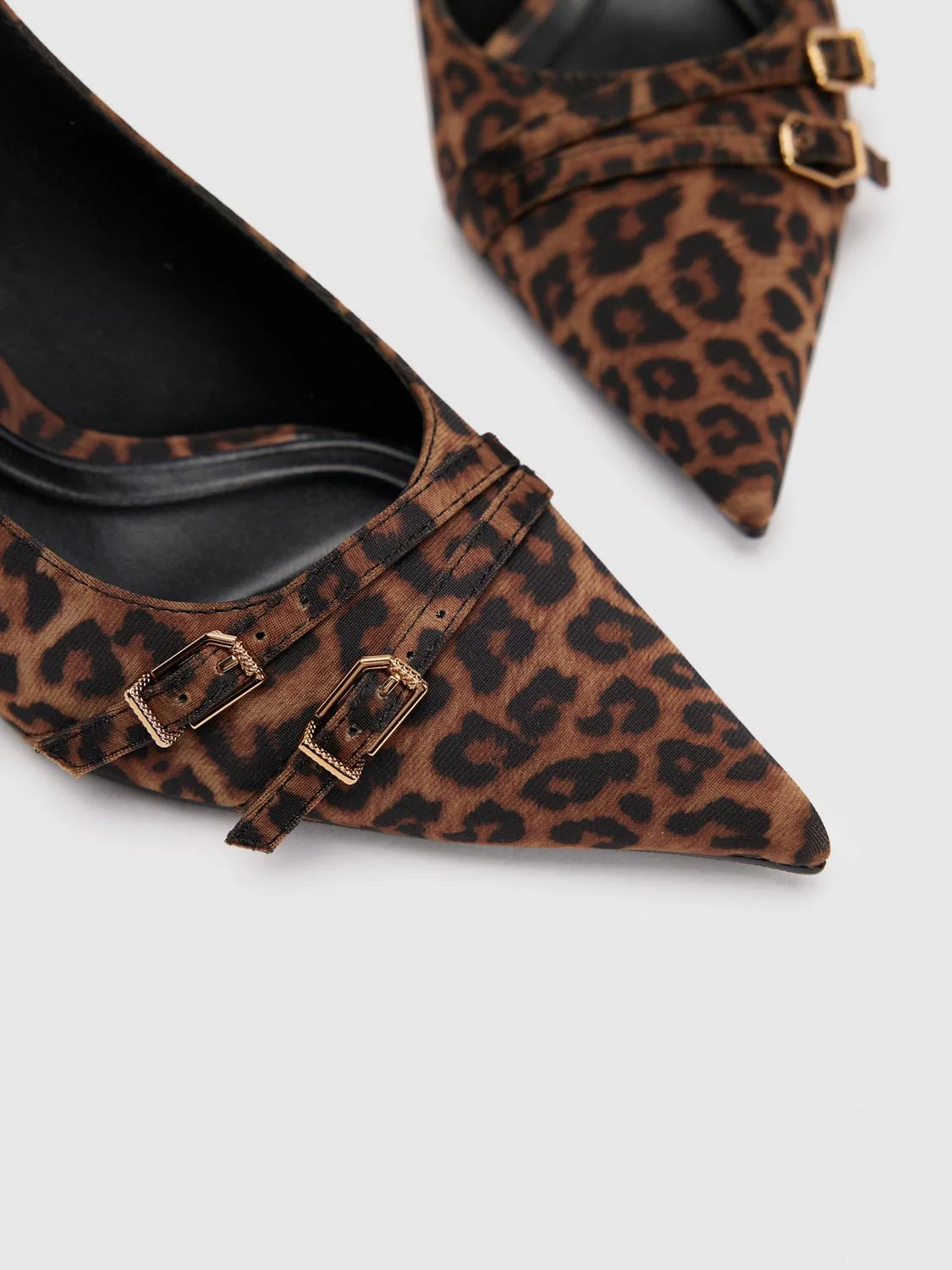 Leopard Print Heeled Slingbacks - Image 5