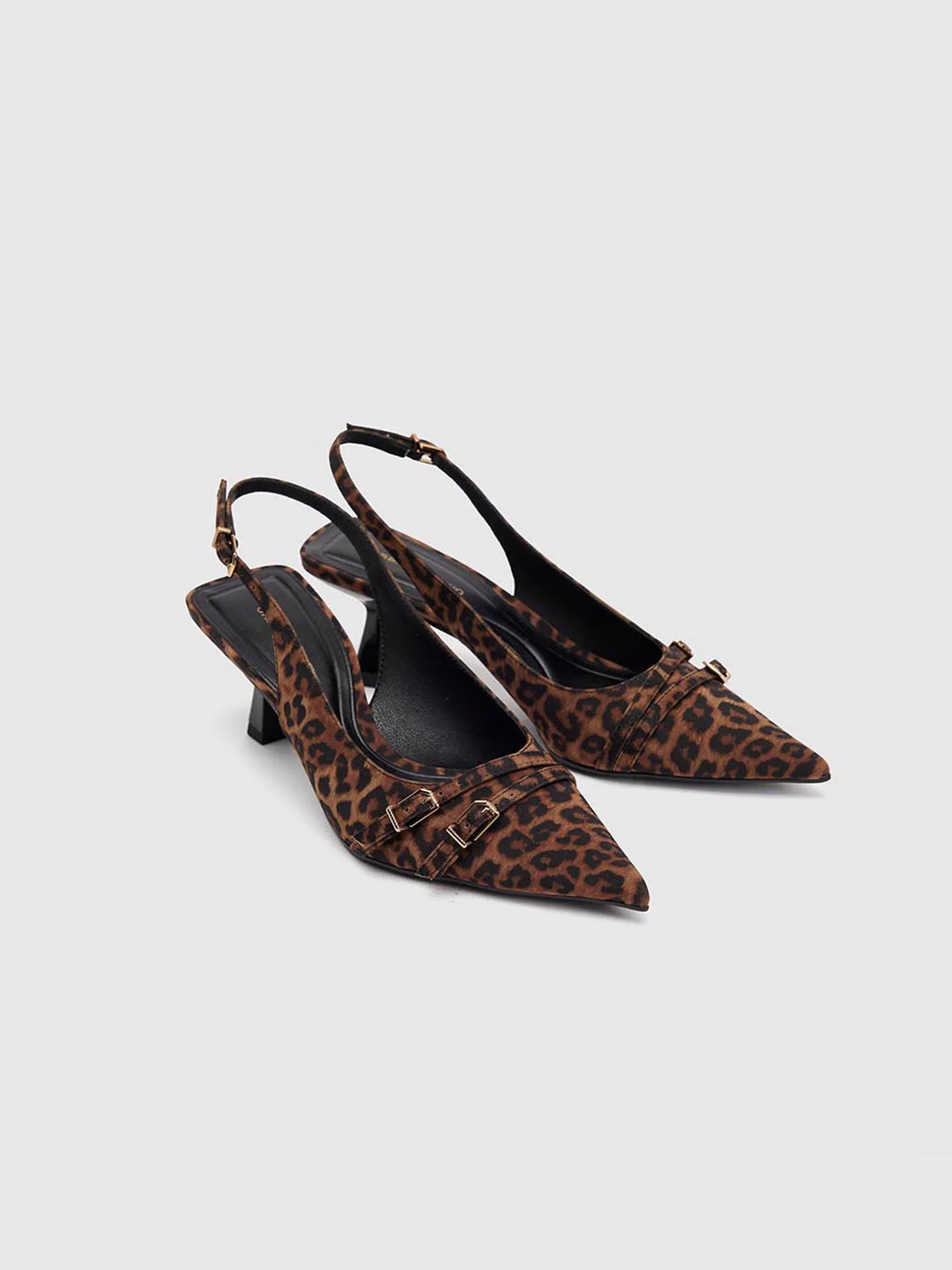 Leopard Print Heeled Slingbacks - Image 7