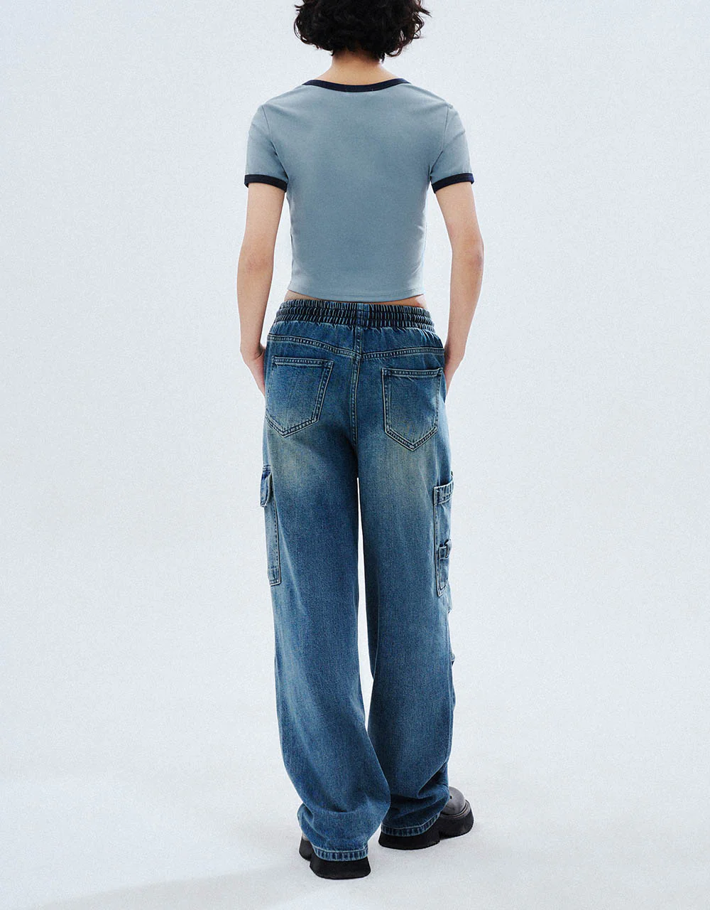 Letter Printed Crew Neck Skinny T-Shirt - Image 14