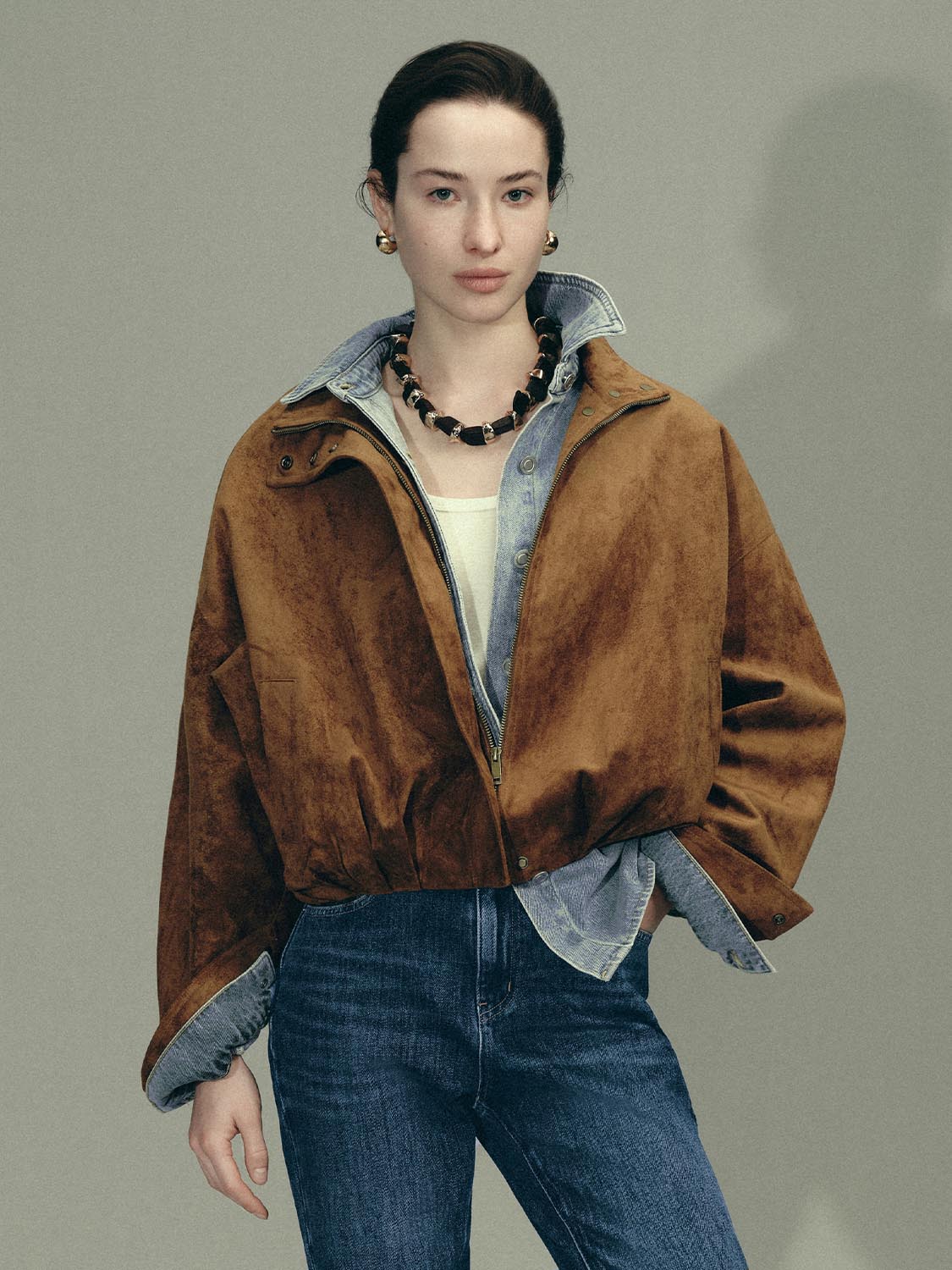 Mock Neck Bomber Jackets - Image 7
