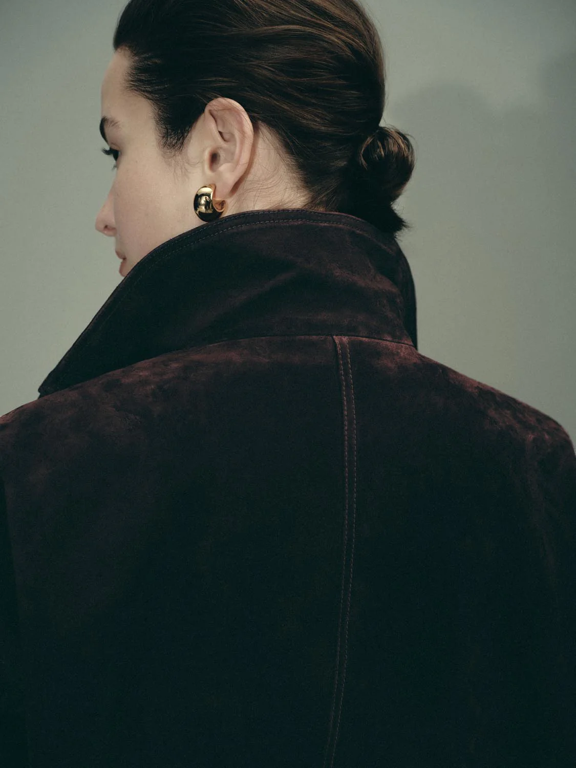Mock Neck Leather Bomber Jackets - Image 3
