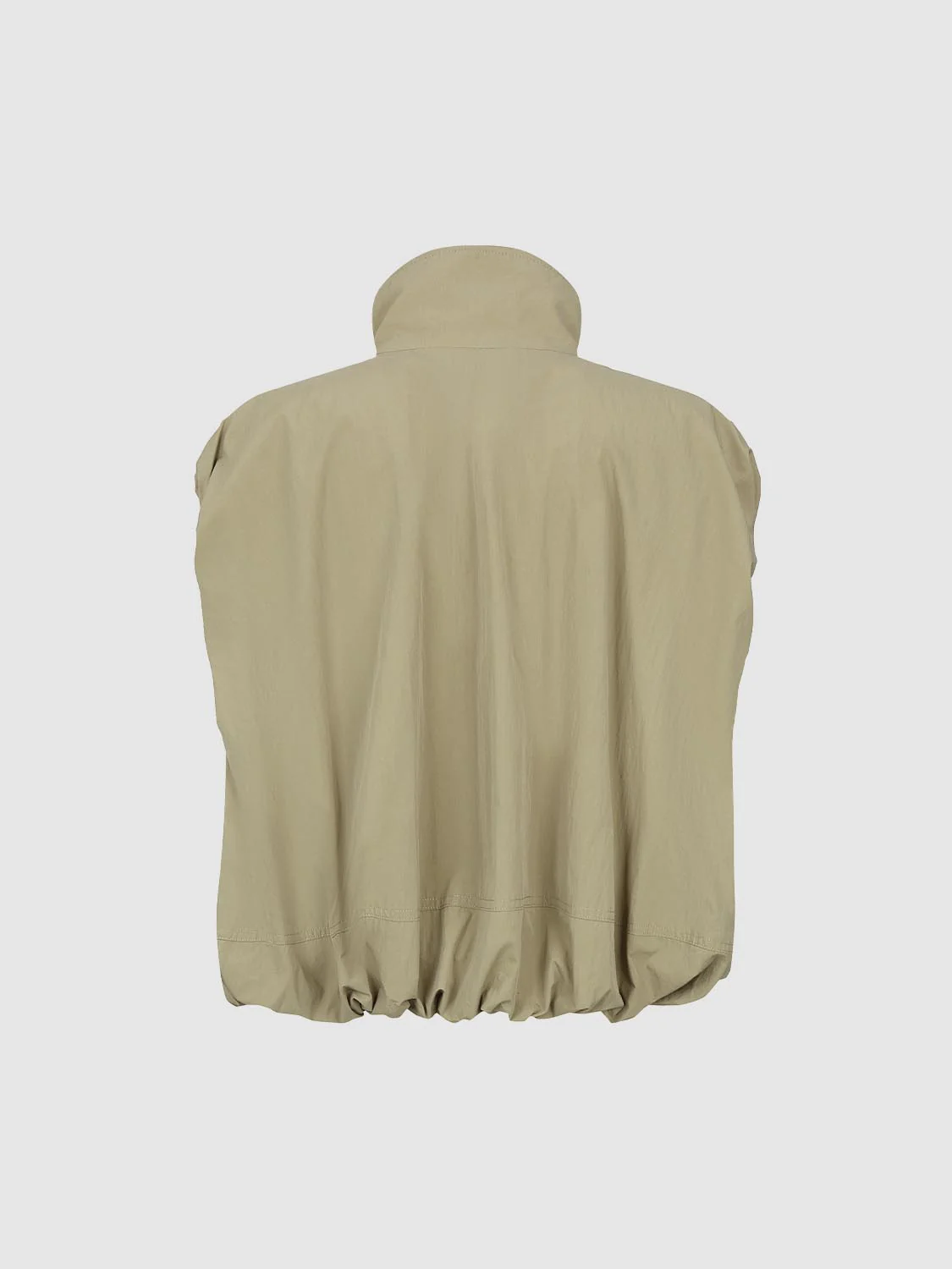 Mock Neck Sleeveless Balloon Hem Vest - Image 2