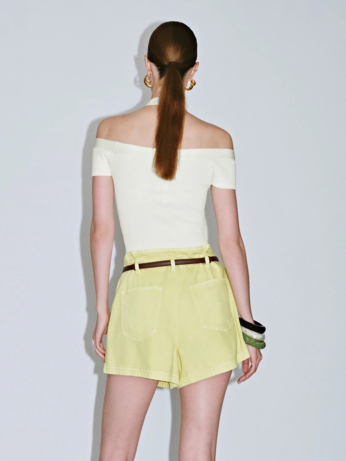Off Shoulder Knitted T-Shirts - Image 2