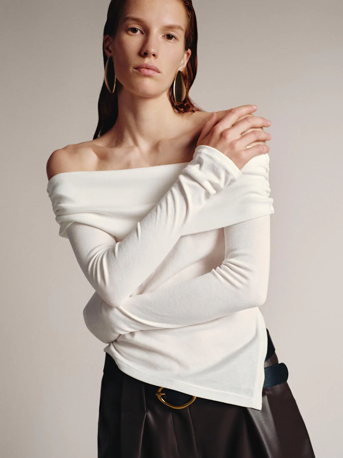 Off Shoulder Long Sleeve T-Shirts - Image 10