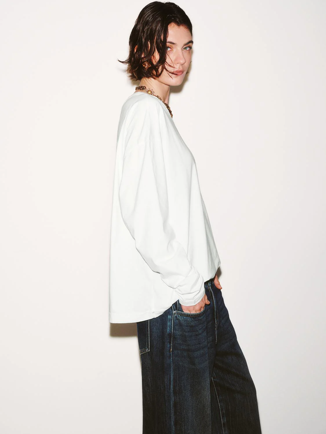 One Shoulder Long Sleeve T-Shirts - Image 2
