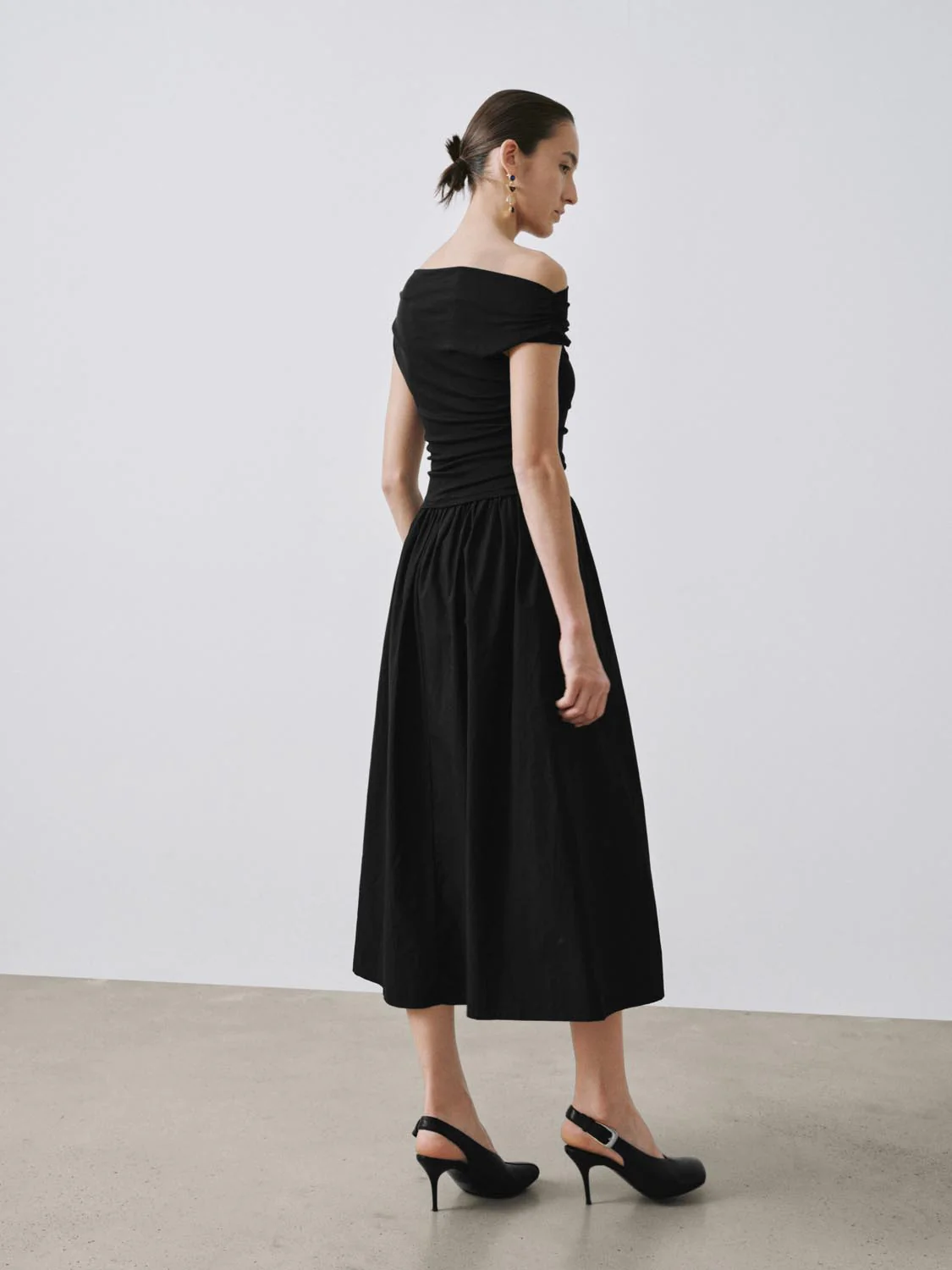 One Shoulder Ruched T-Shirts A-Line Midi Dresses - Image 14