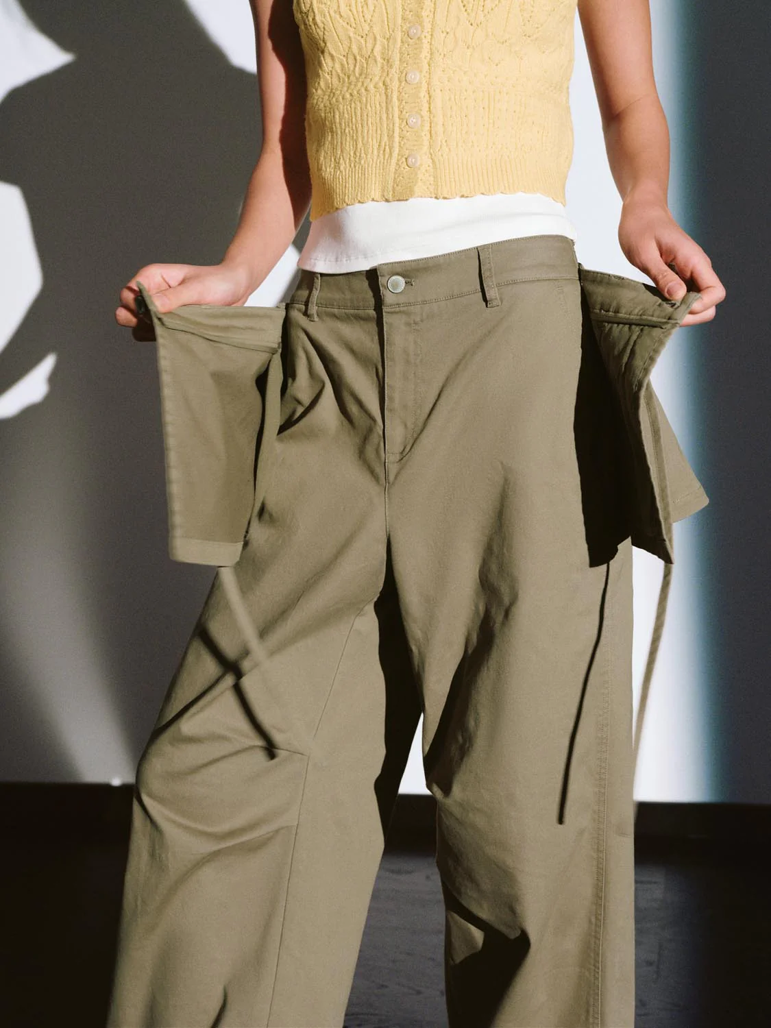 Overlay Detail Wide Leg Pants - Image 4