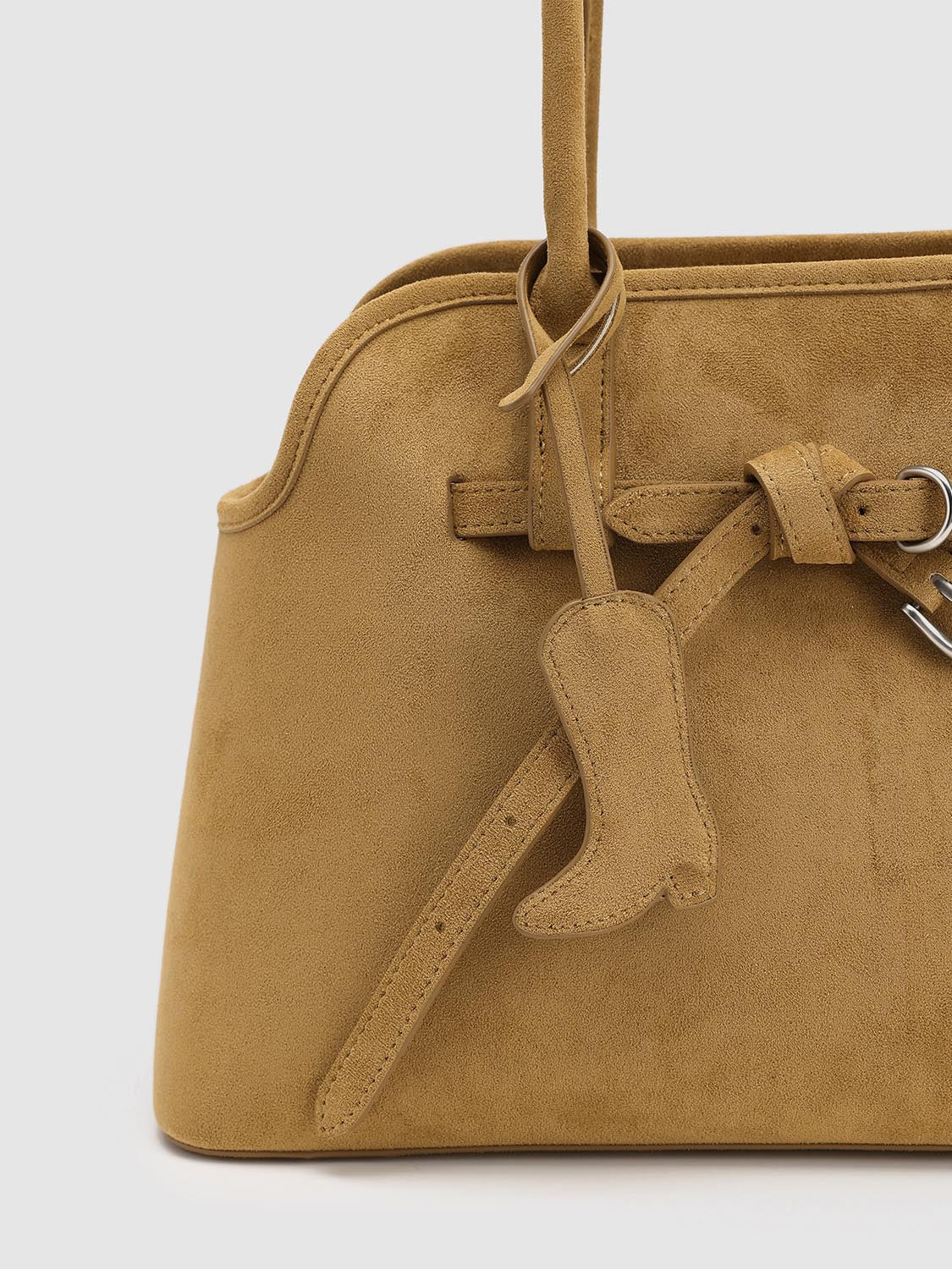 Oversize Buckle Detail Shoulder Bags - Image 5