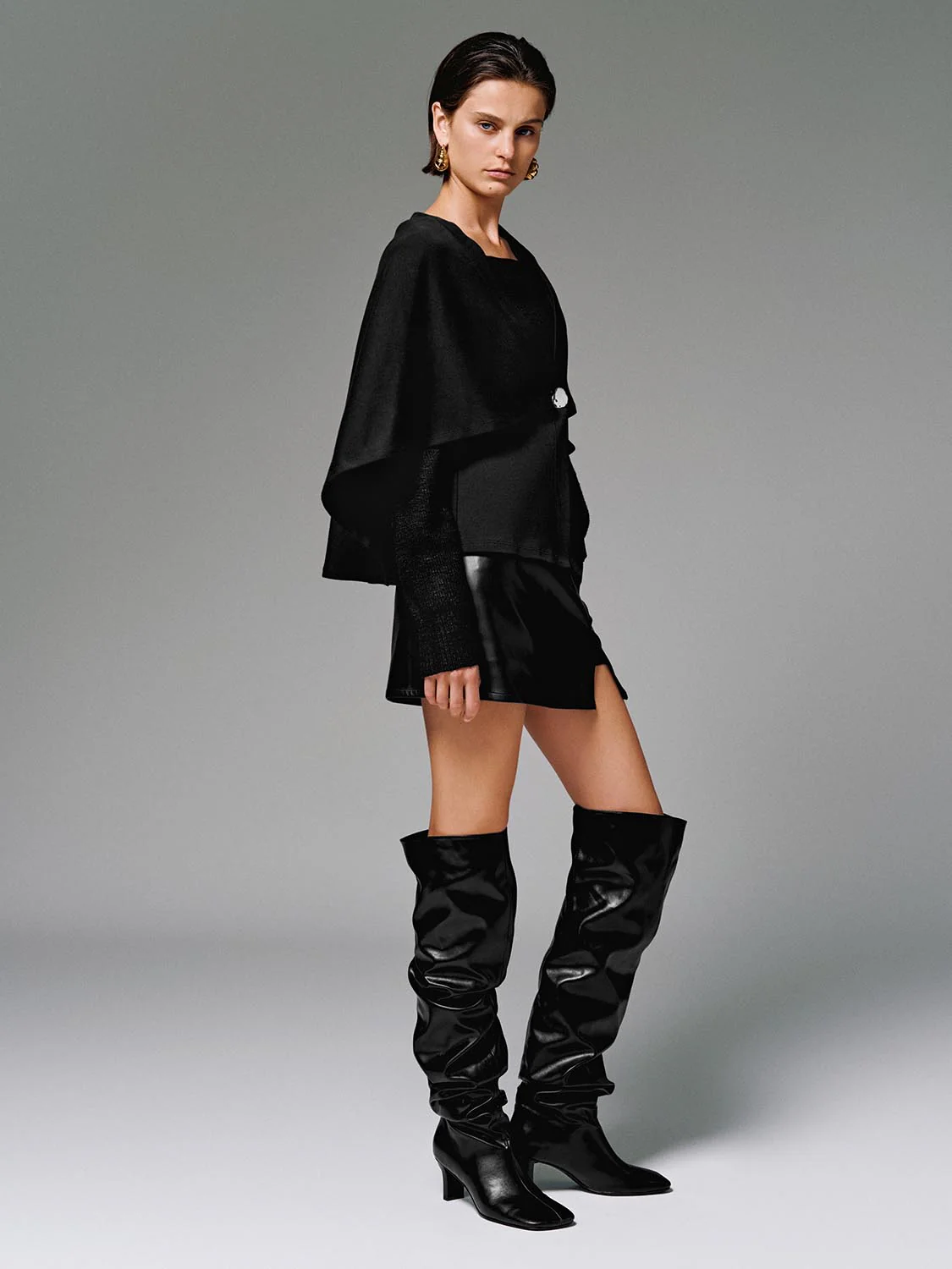 Oversize Button Front Ponchos - Image 4