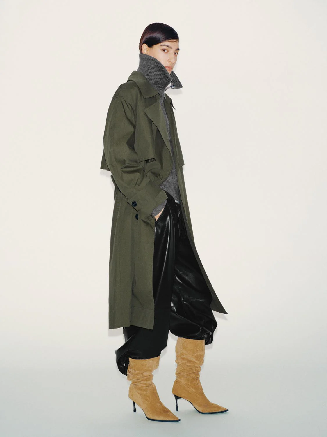 Oversize Double Breasted Trench Coats - Image 4