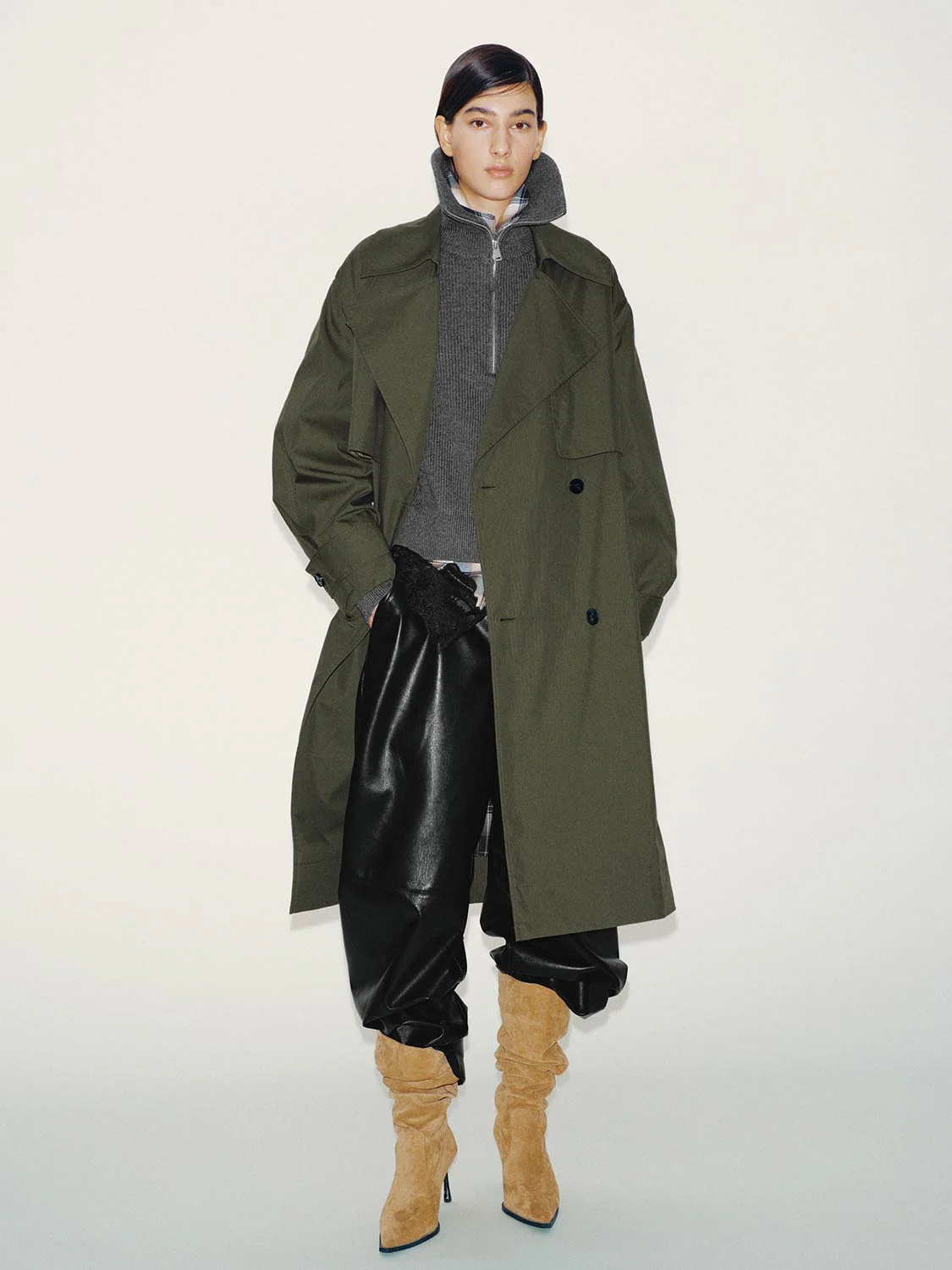 Oversize Double Breasted Trench Coats - Image 9