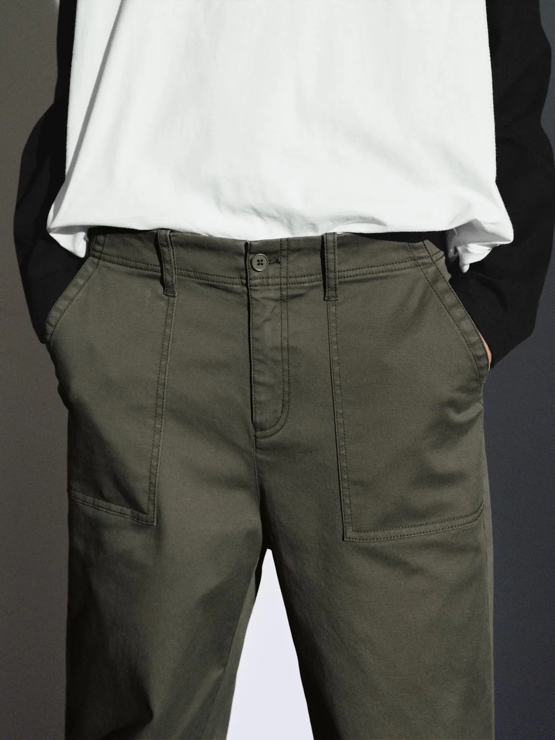 Patch Pocket Flare Leg Pants - Image 5