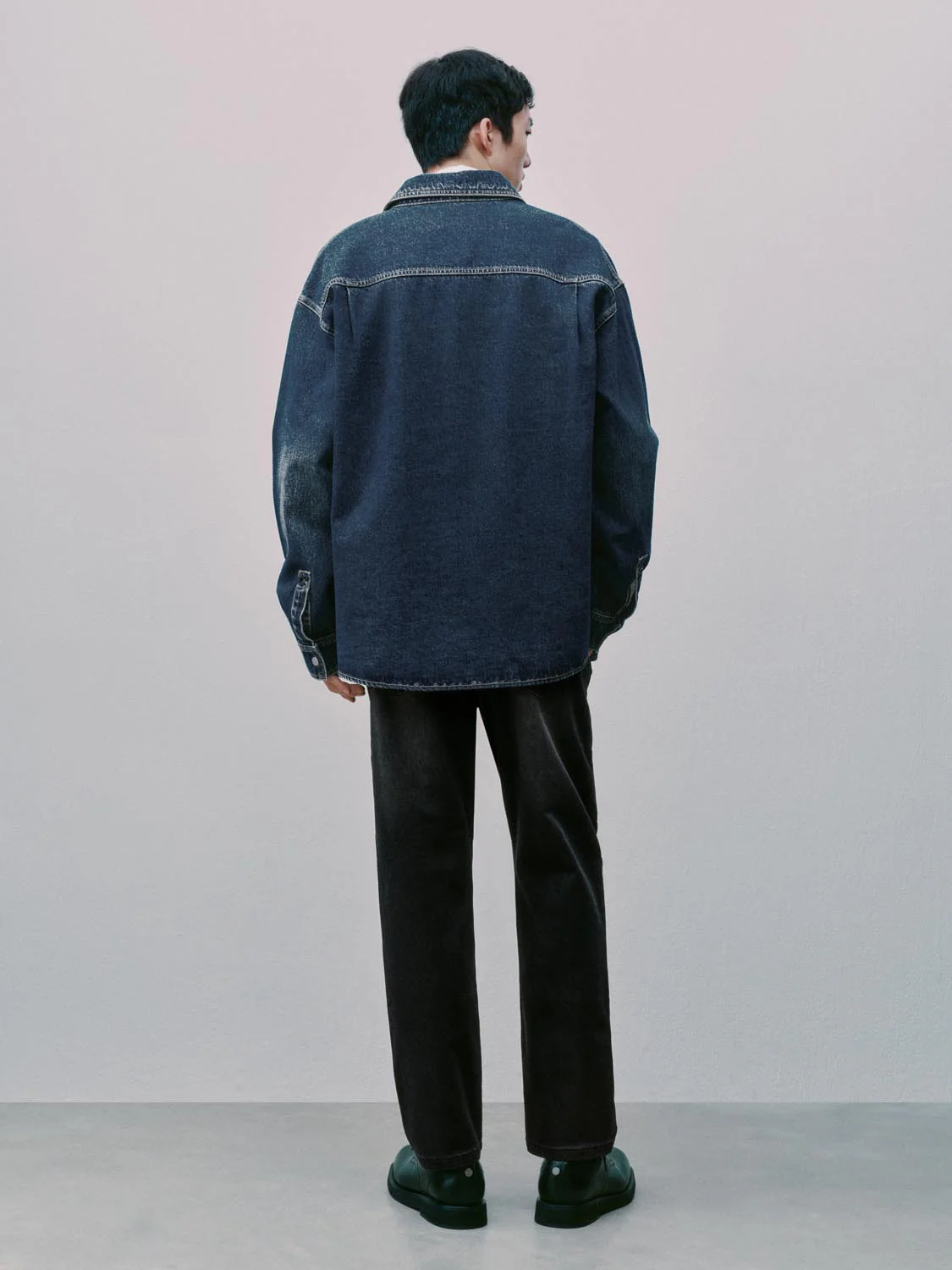 Patch Pocket Stitch Detail Denim Shirts - Image 6