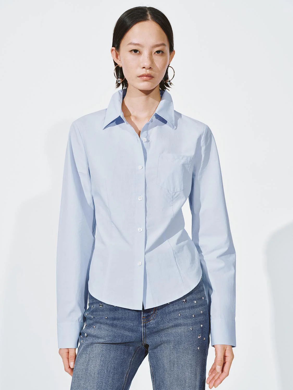 Patch Pocket Tailored Seamed Shirts - Image 17