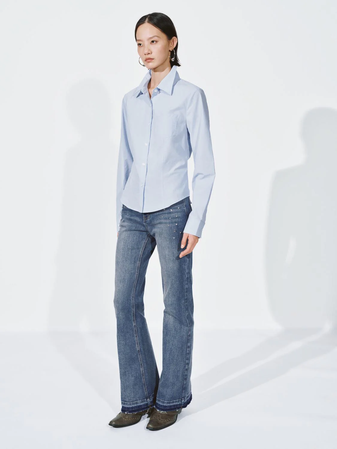 Patch Pocket Tailored Seamed Shirts - Image 4