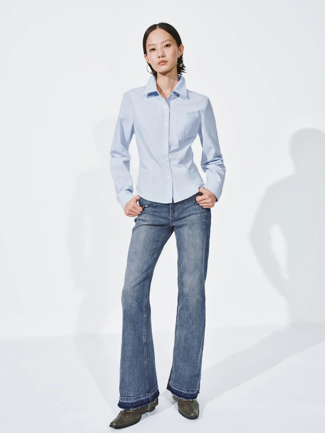 Patch Pocket Tailored Seamed Shirts - Image 5