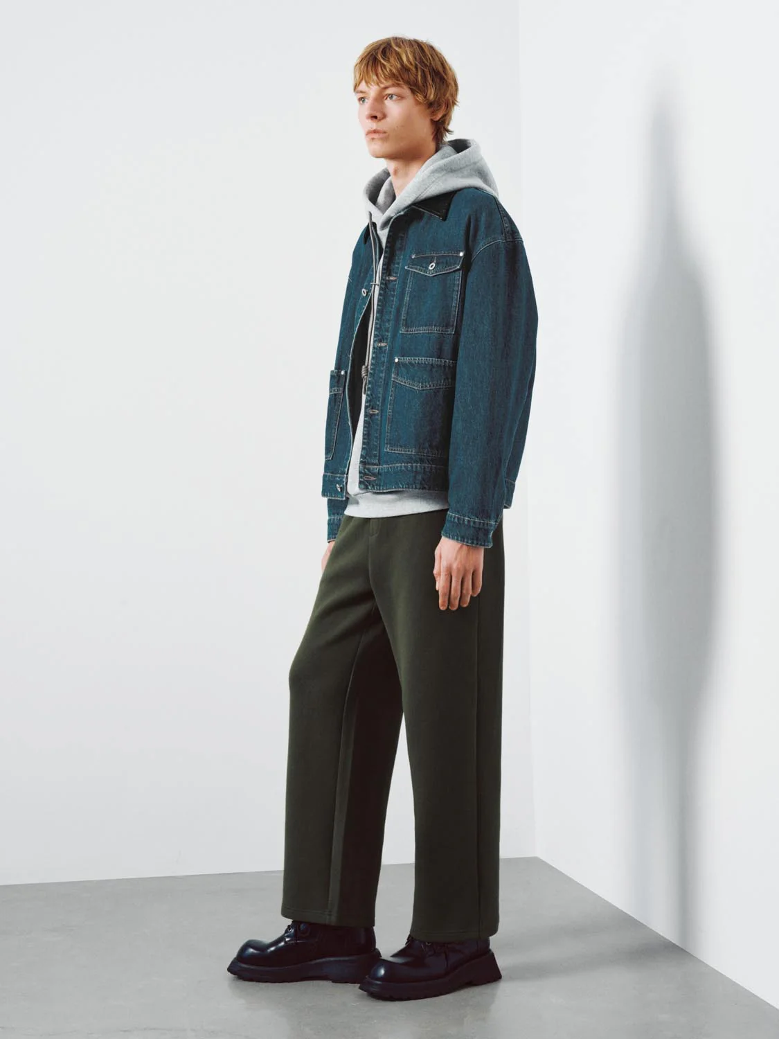 Patch Pockets Collared Denim Jackets - Image 5