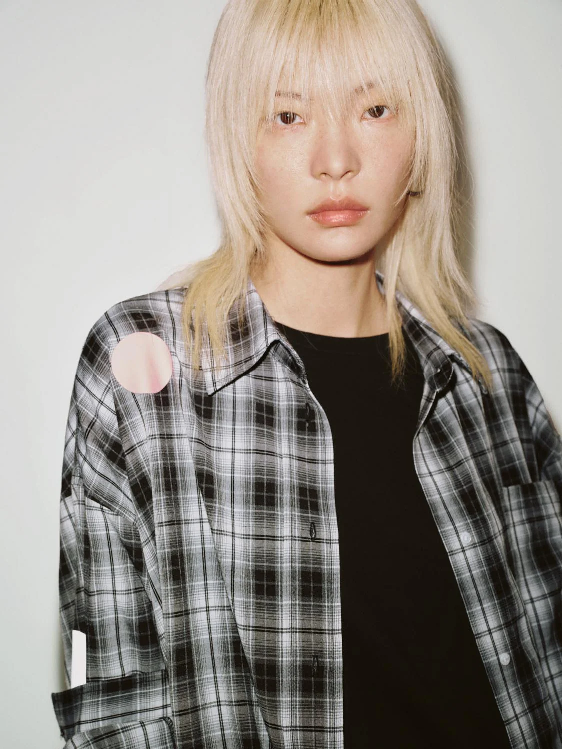Patchwork Contrast Check Shirts - Image 3
