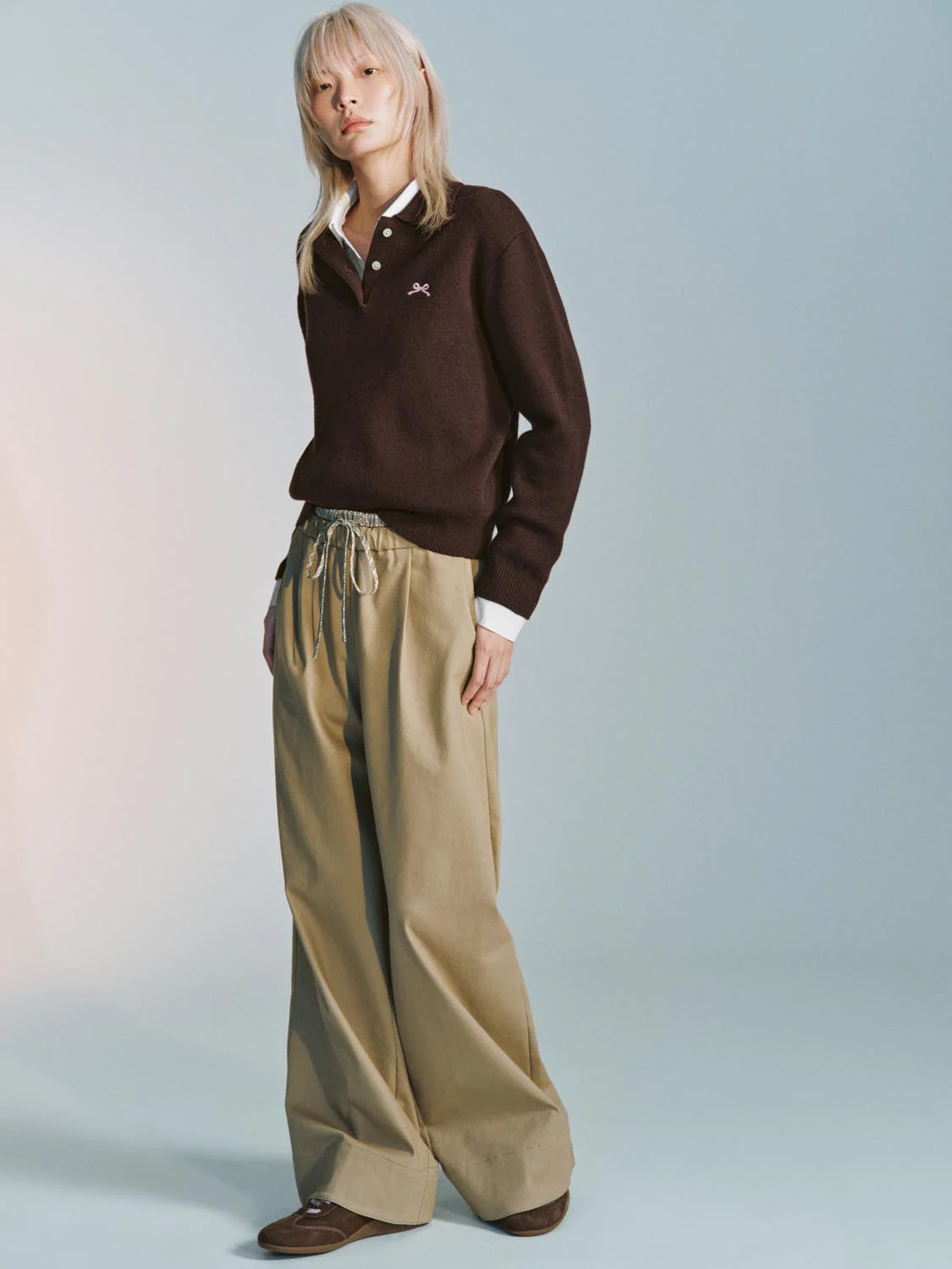 Patchwork Plaid Wide-Leg Pants - Image 6