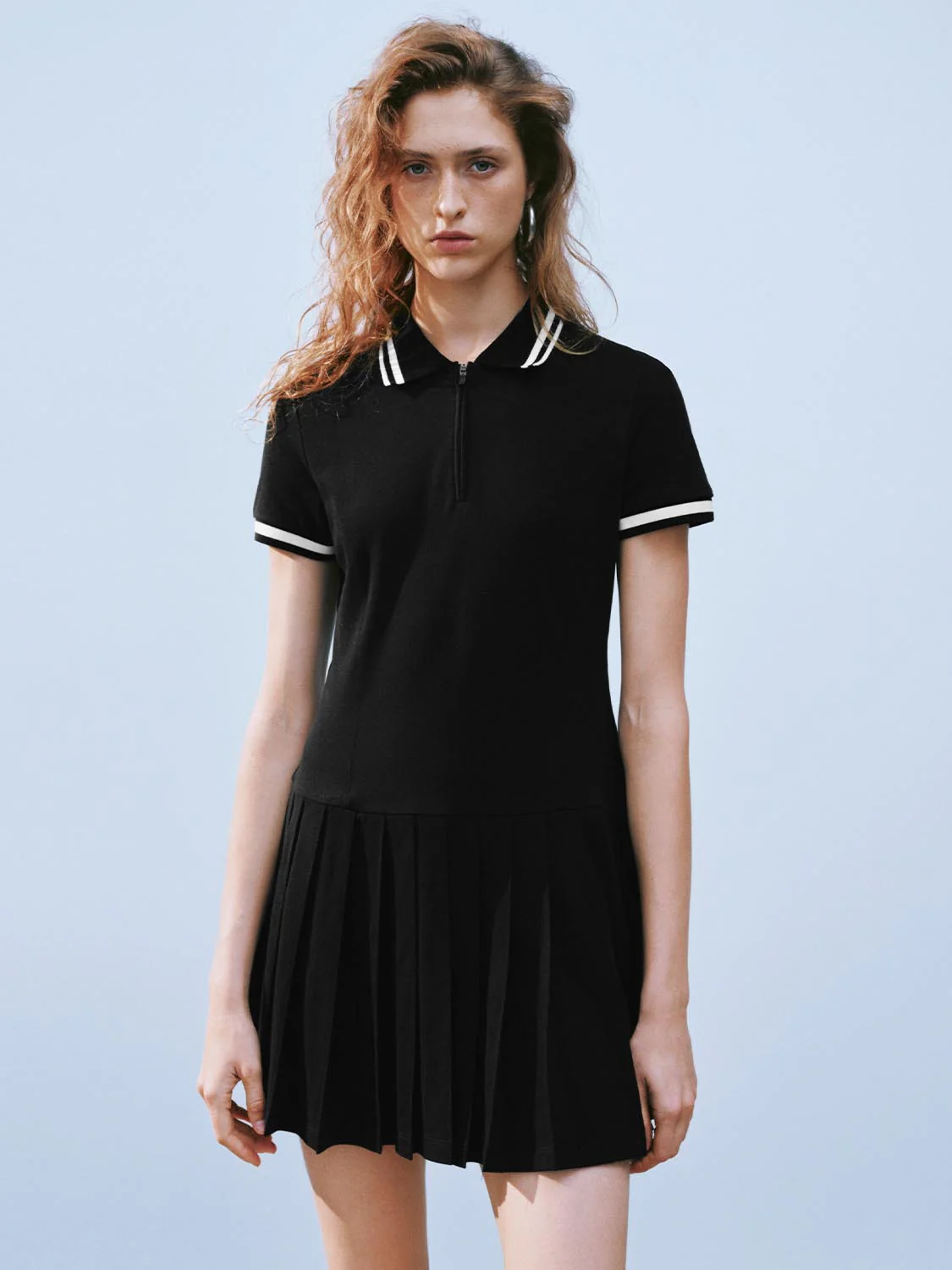 Pleated Polo Mini Dresses - Image 8
