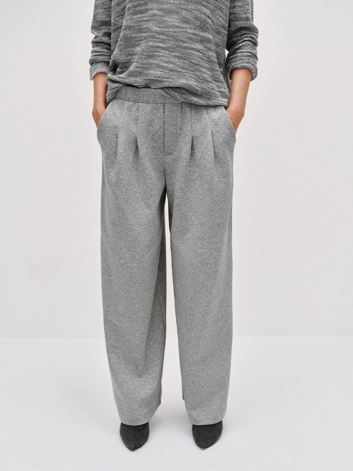 Pleated Wide Leg Pants