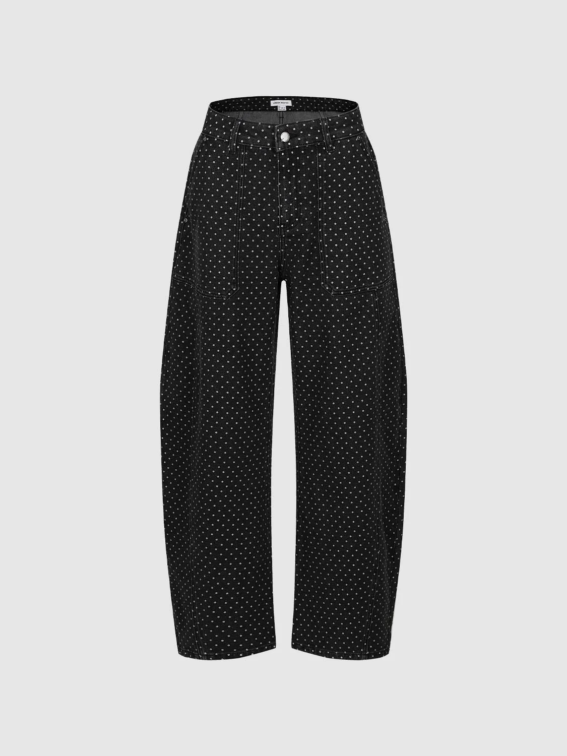 Polka Dot Barrel Leg Jeans - Image 2