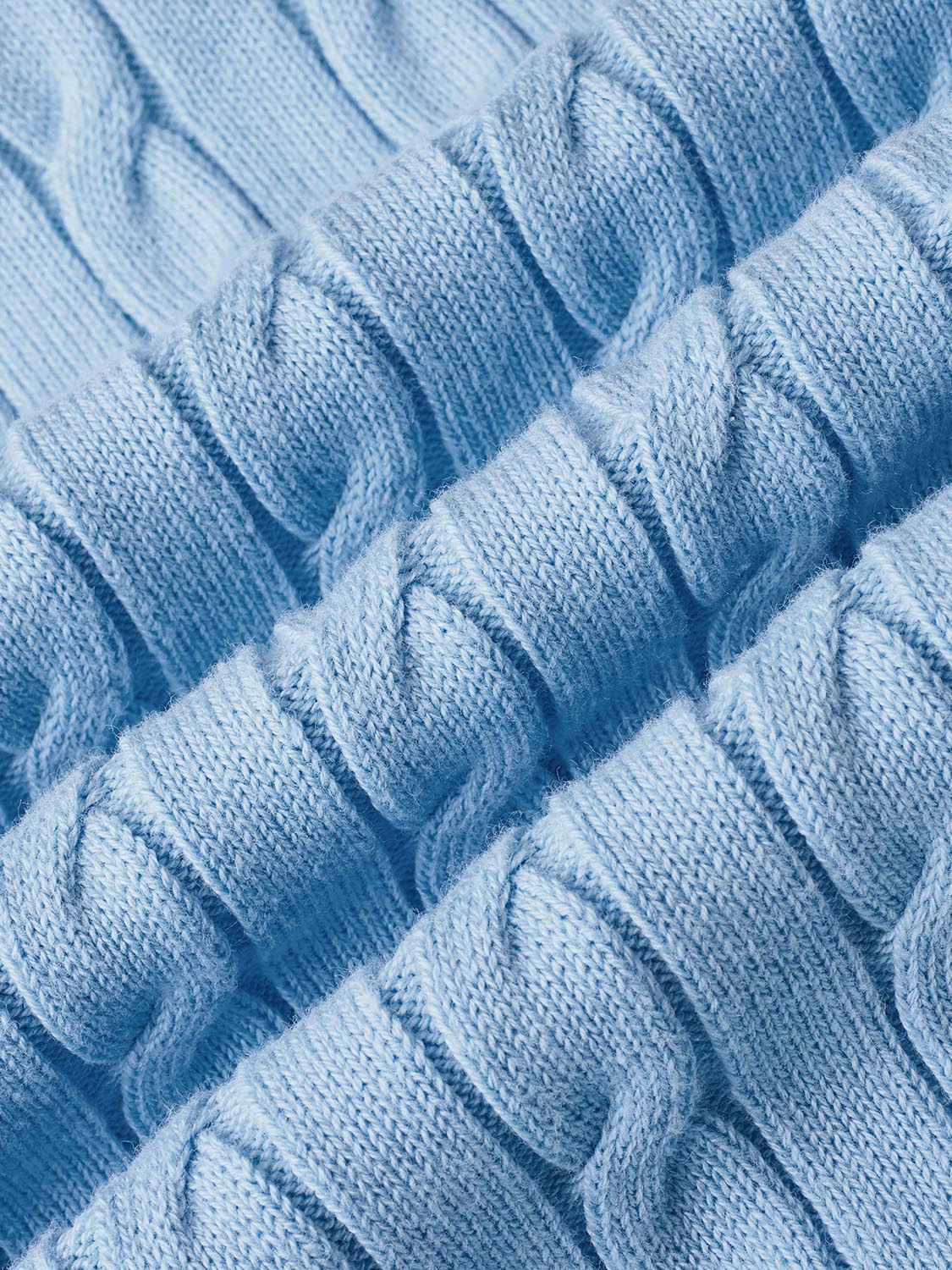 Polo Neck Cable Knitted T-Shirts - Image 16