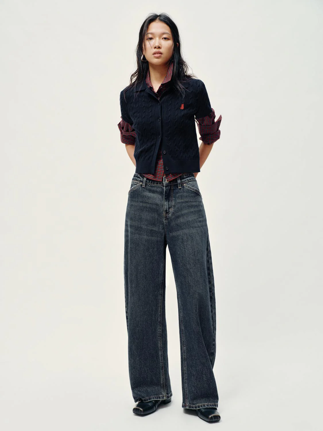 Polo Neck Cable Knitted T-Shirts - Image 20