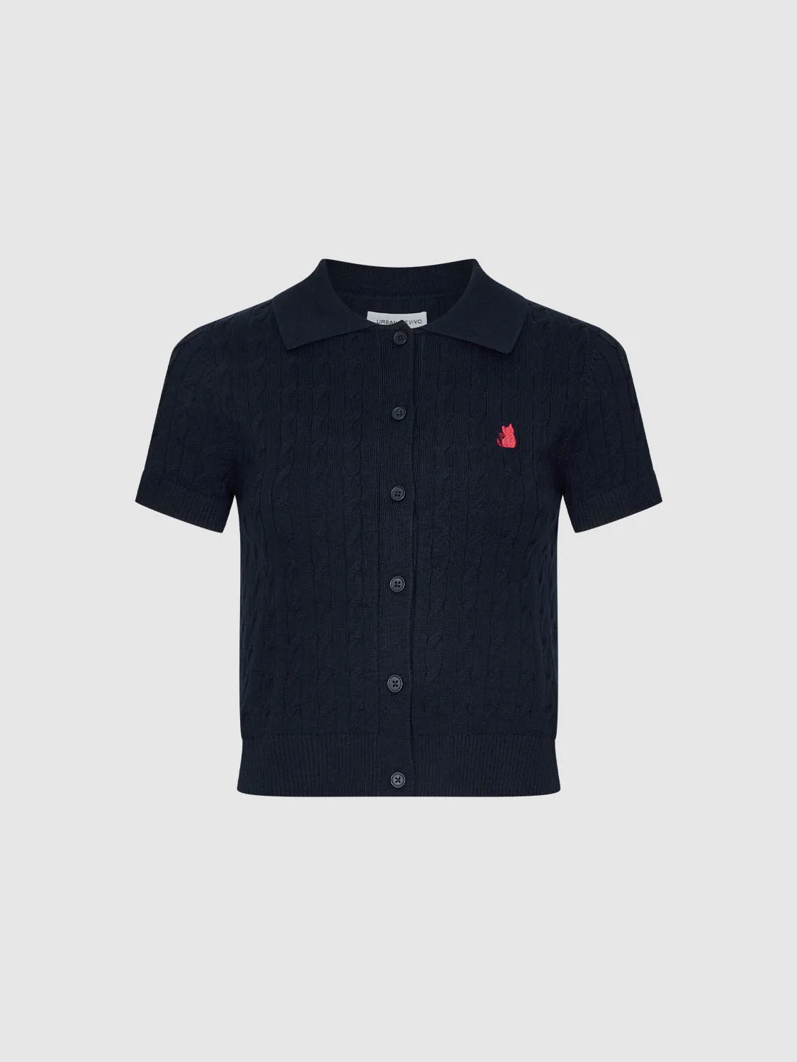 Polo Neck Cable Knitted T-Shirts - Image 23