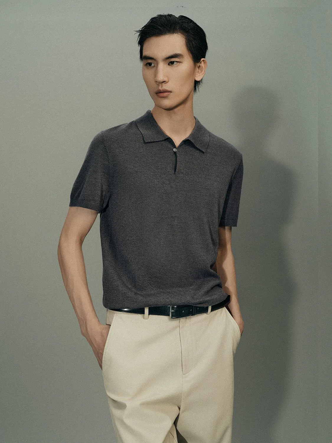 Polo Neck Knitted T-Shirts - Image 9