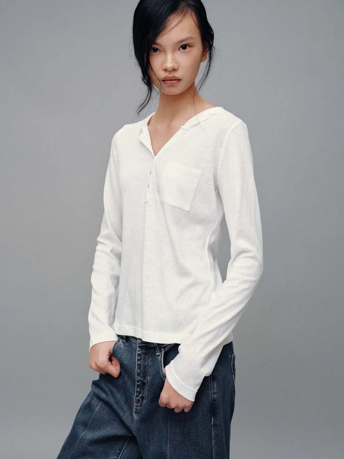 Polo Neck Long Sleeve T-Shirts - Image 2