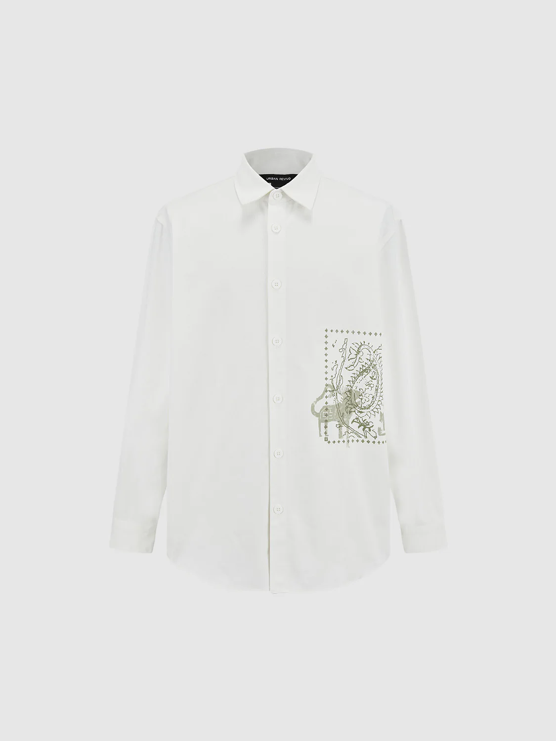 Printed Button Up Loose Shirt - Image 6
