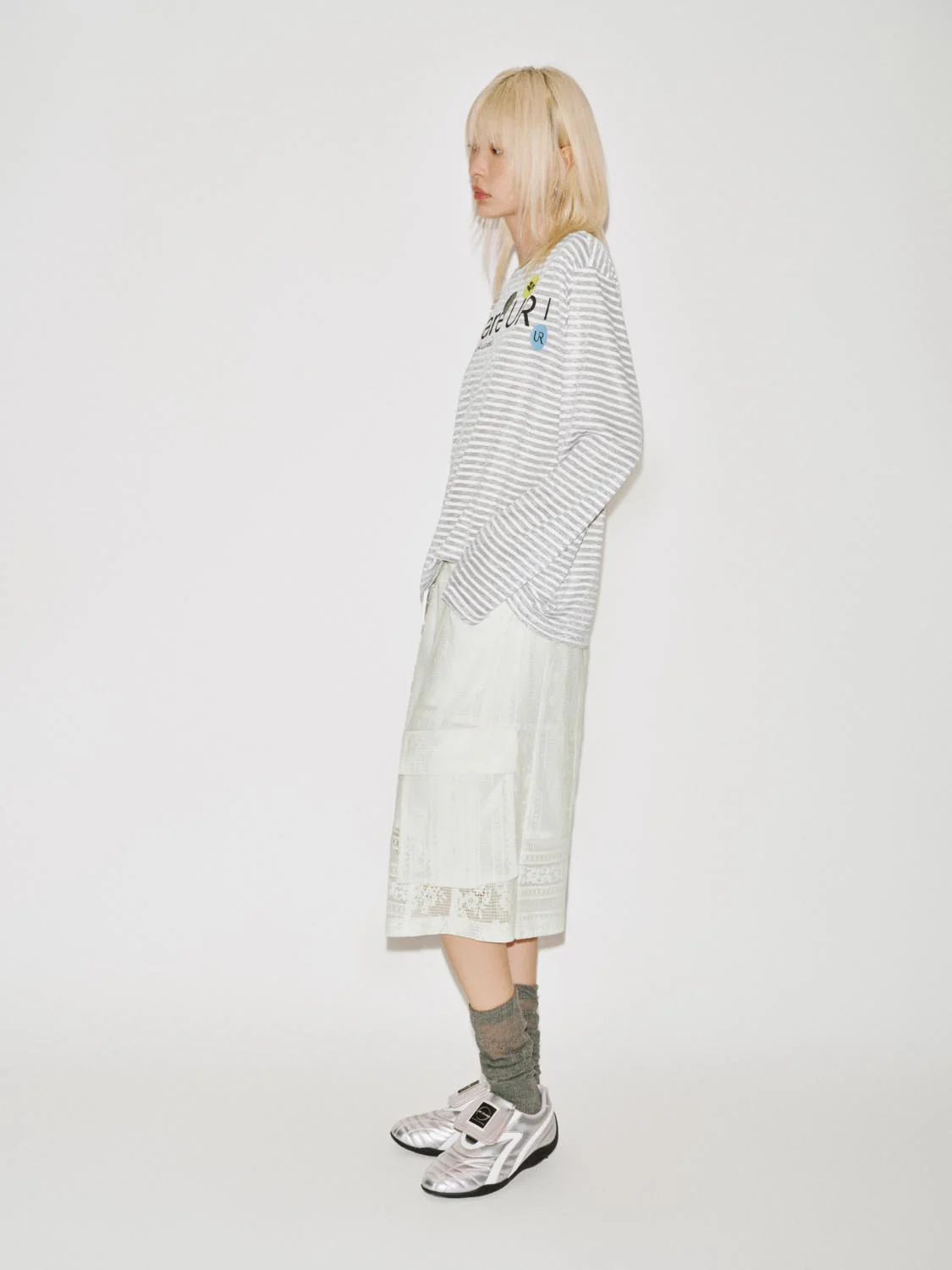 Printed Contrast Striped Long Sleeve T-Shirts - Image 4
