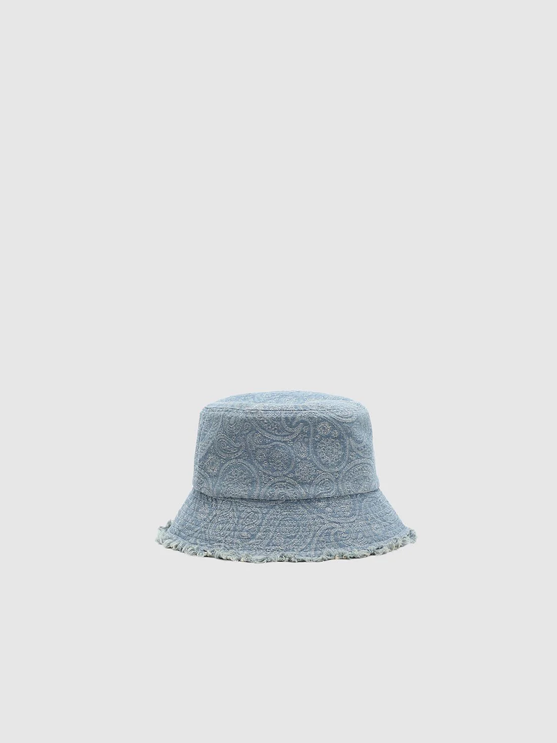 Printed Raw Hem Bucket Hat - Image 7