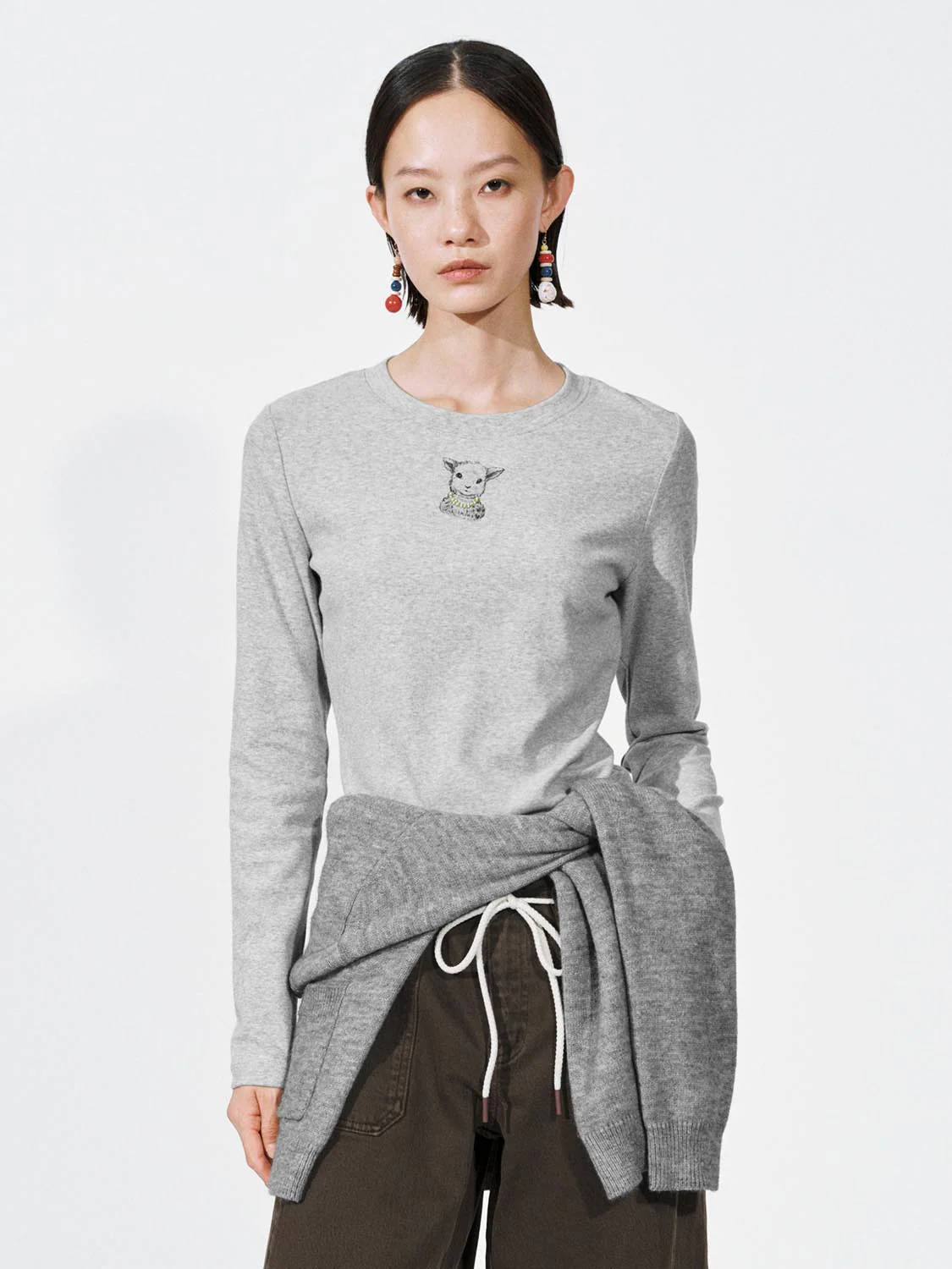 Printed Slim-Fit Long Sleeve T-Shirts