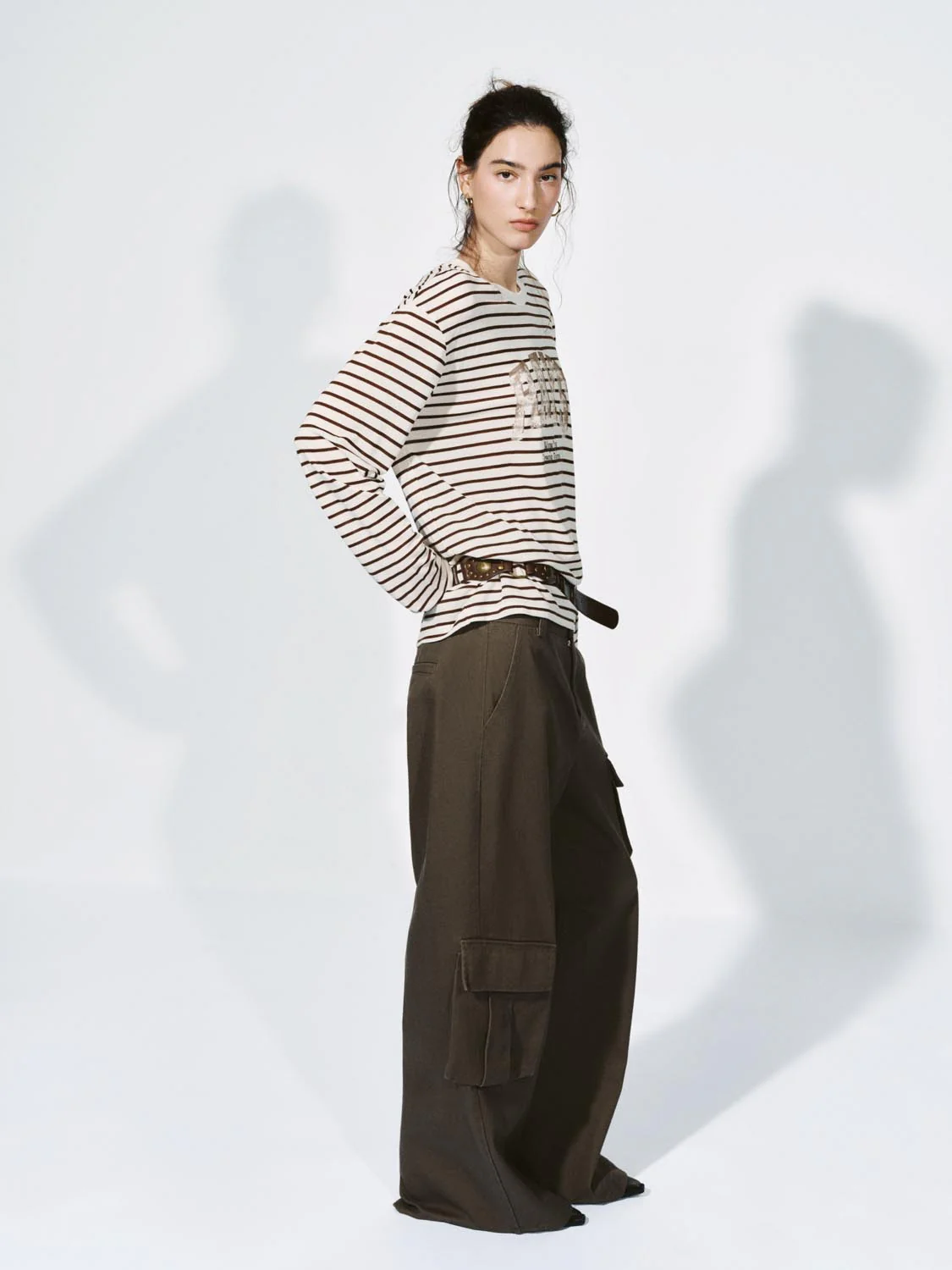 Printed Striped Long Sleeve T-Shirts - Image 5