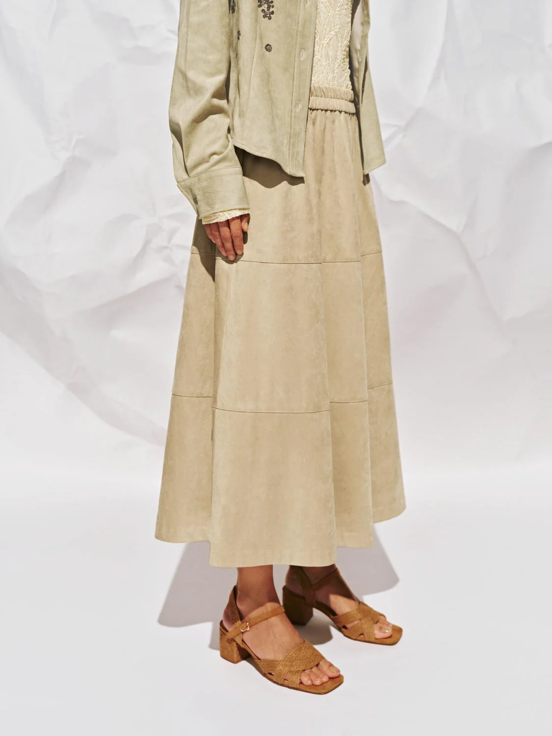 Pull On A-Line Midi Skirts - Image 3