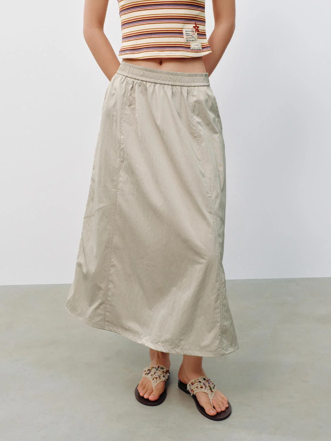 Pull On A-Line Midi Skirts - Image 9