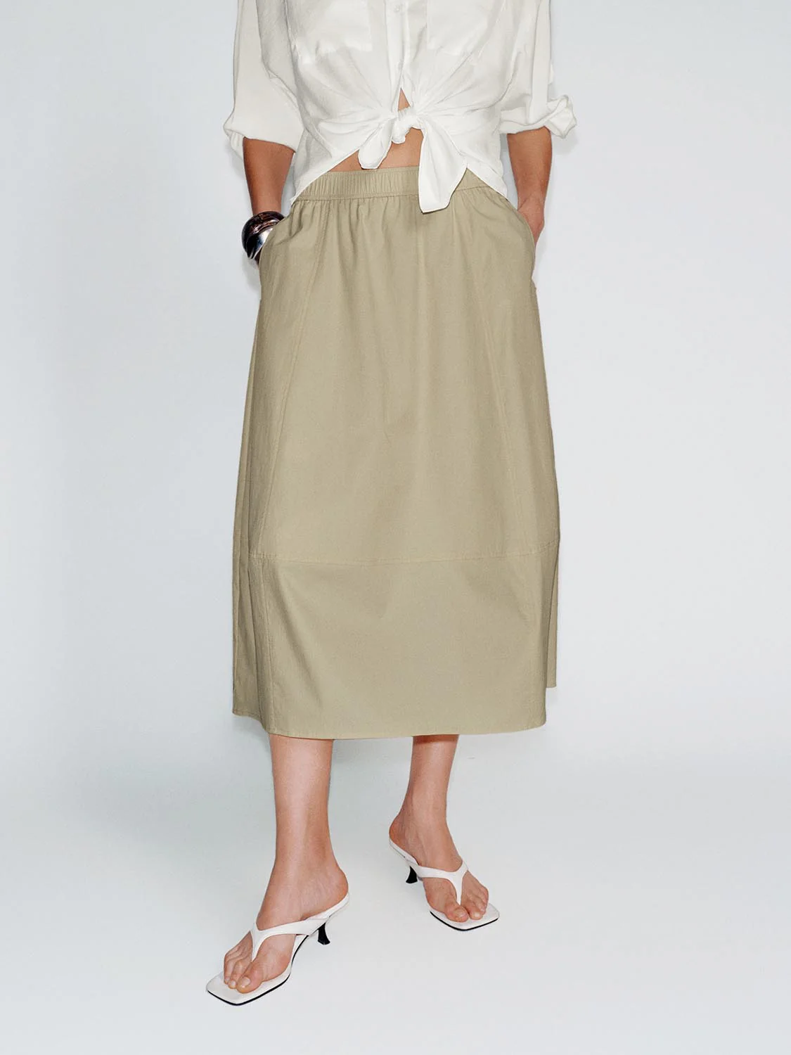 Pull On Balloon Midi Skirts - Image 4
