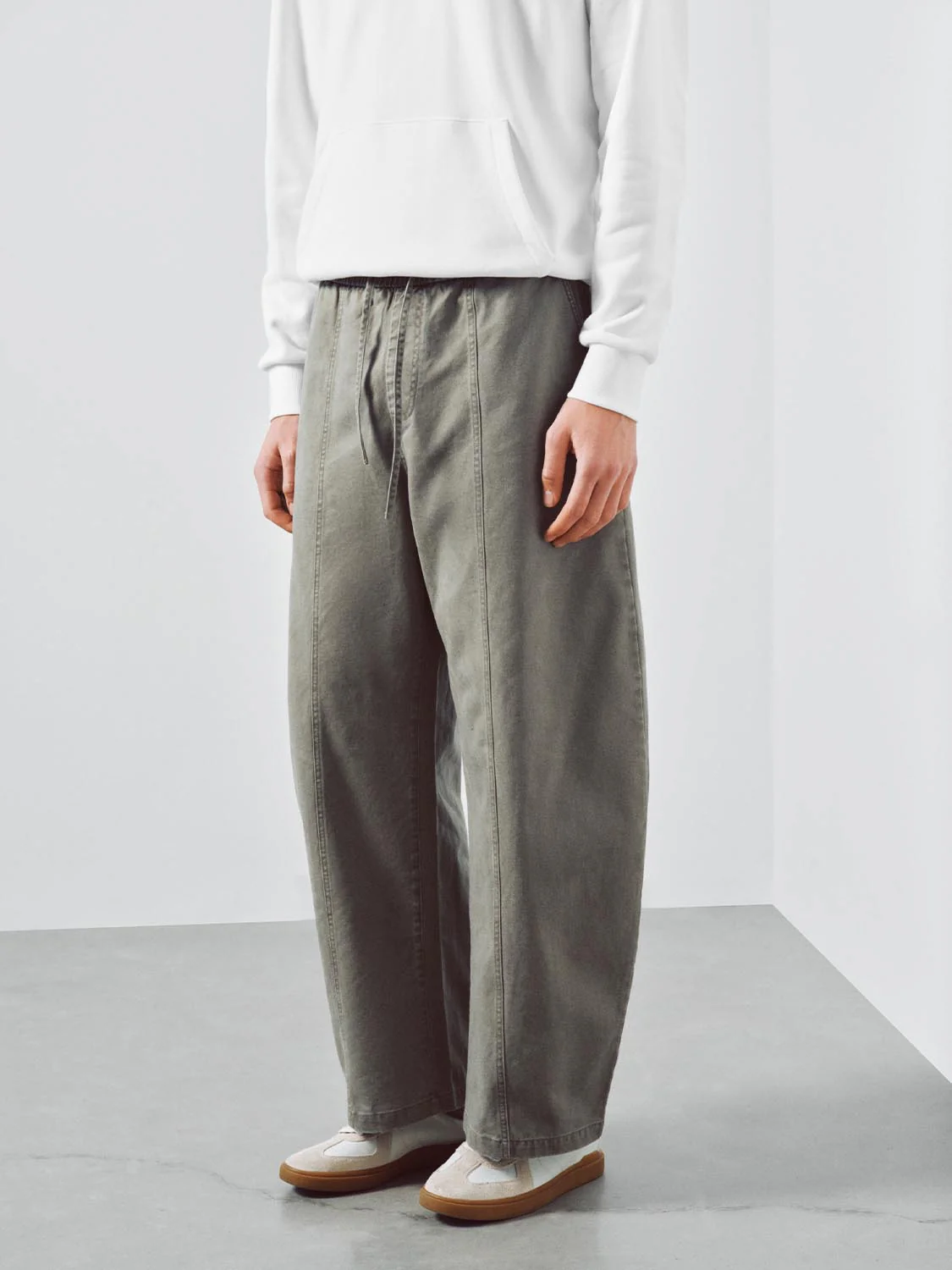 Pull On Drawstring Barrel Leg Pants - Image 11