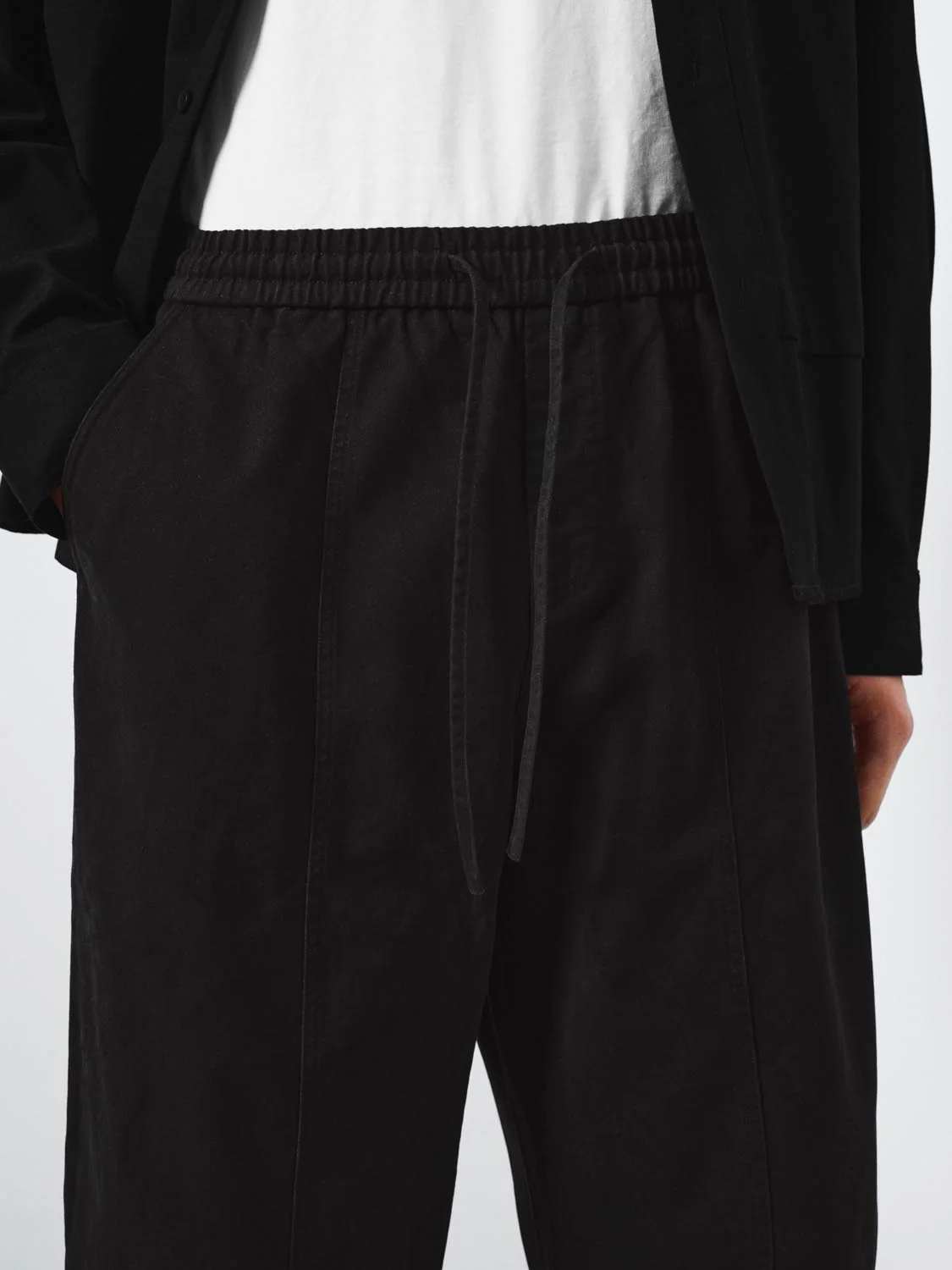 Pull On Drawstring Barrel Leg Pants - Image 5