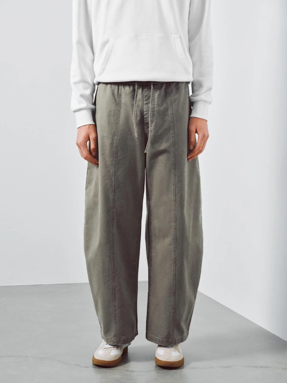 Pull On Drawstring Barrel Leg Pants - Image 9