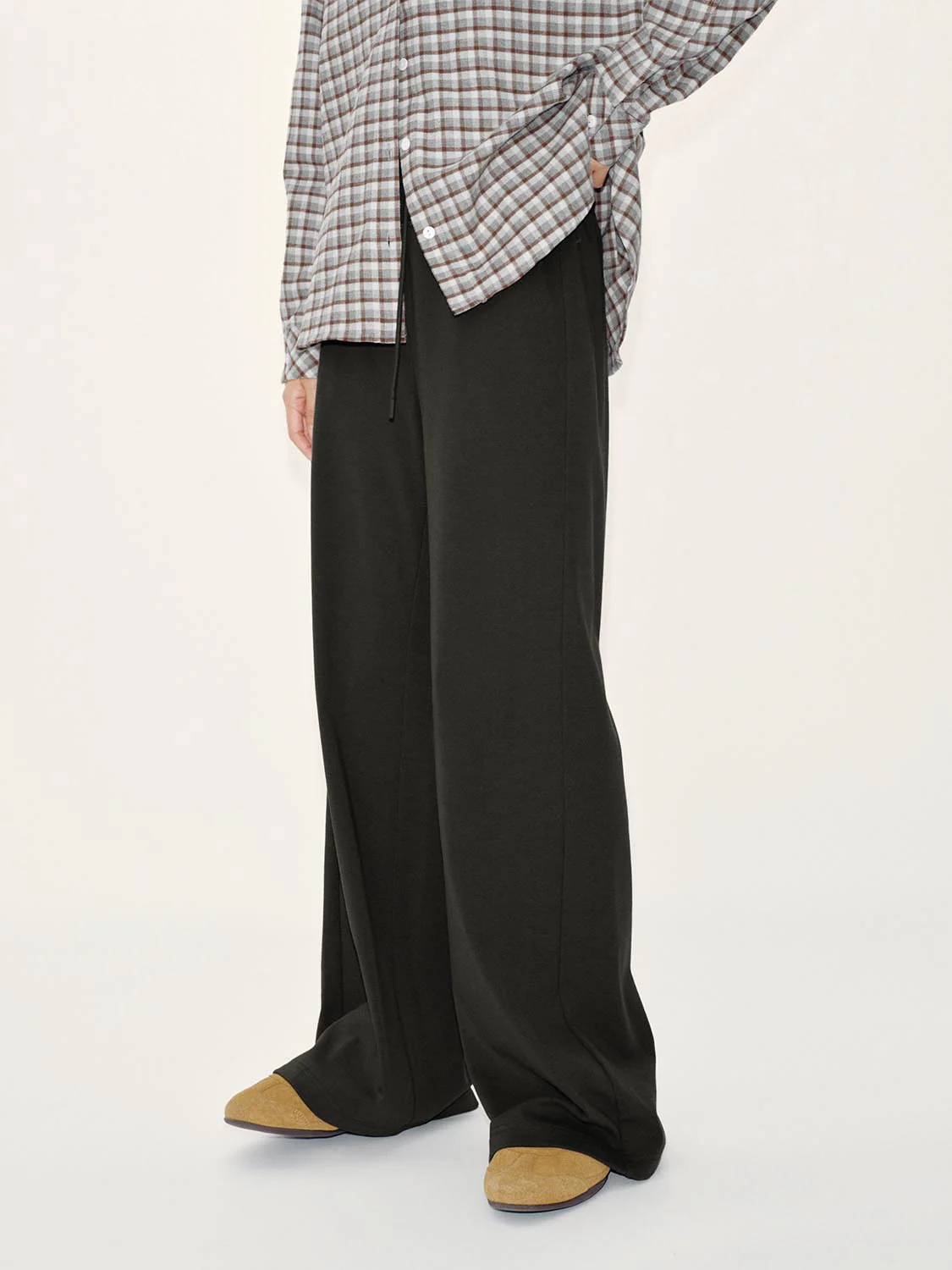 Pull On Drawstring Flare Leg Pants - Image 11
