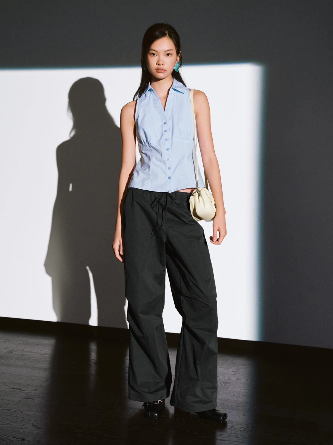 Pull On Drawstring Wide Leg Cargo Pants - Image 12