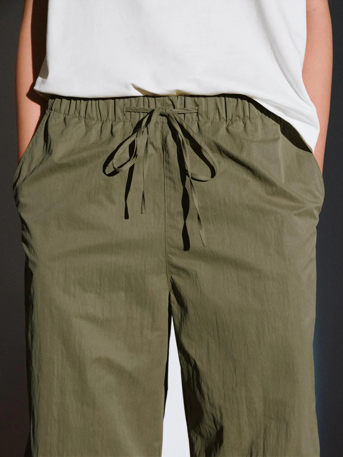 Pull On Drawstring Wide Leg Cargo Pants - Image 28