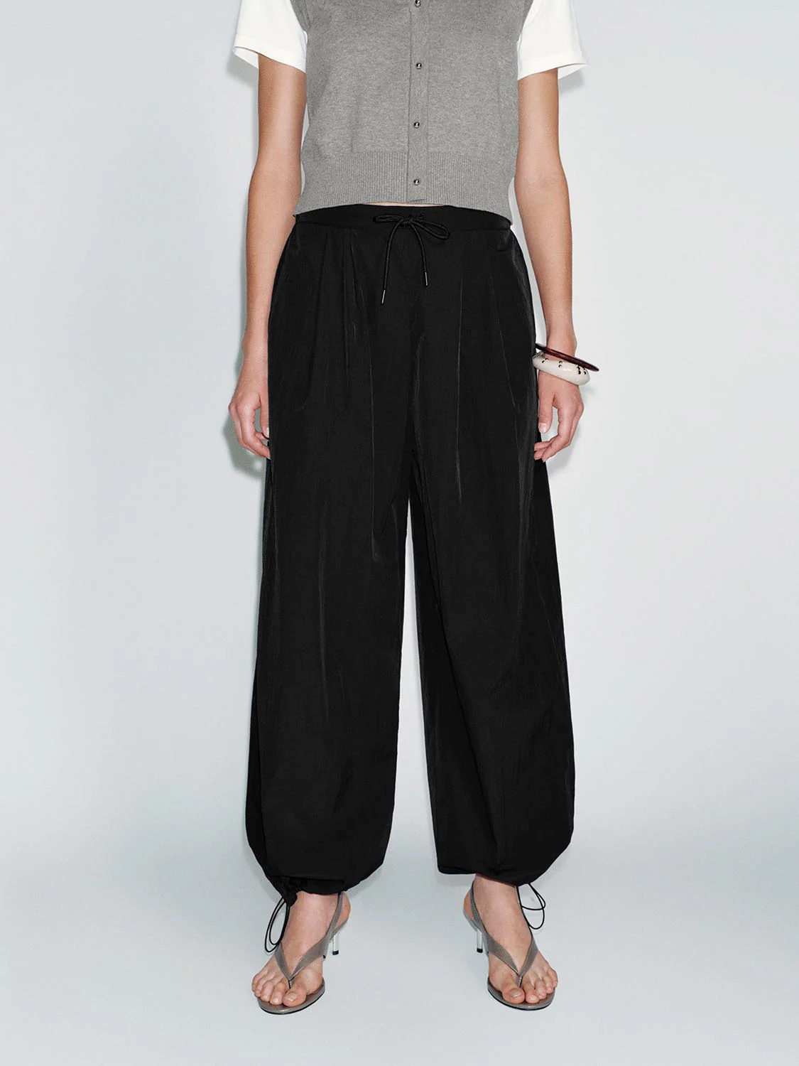 Pull On Drawstring Wide Leg Pants - Image 10