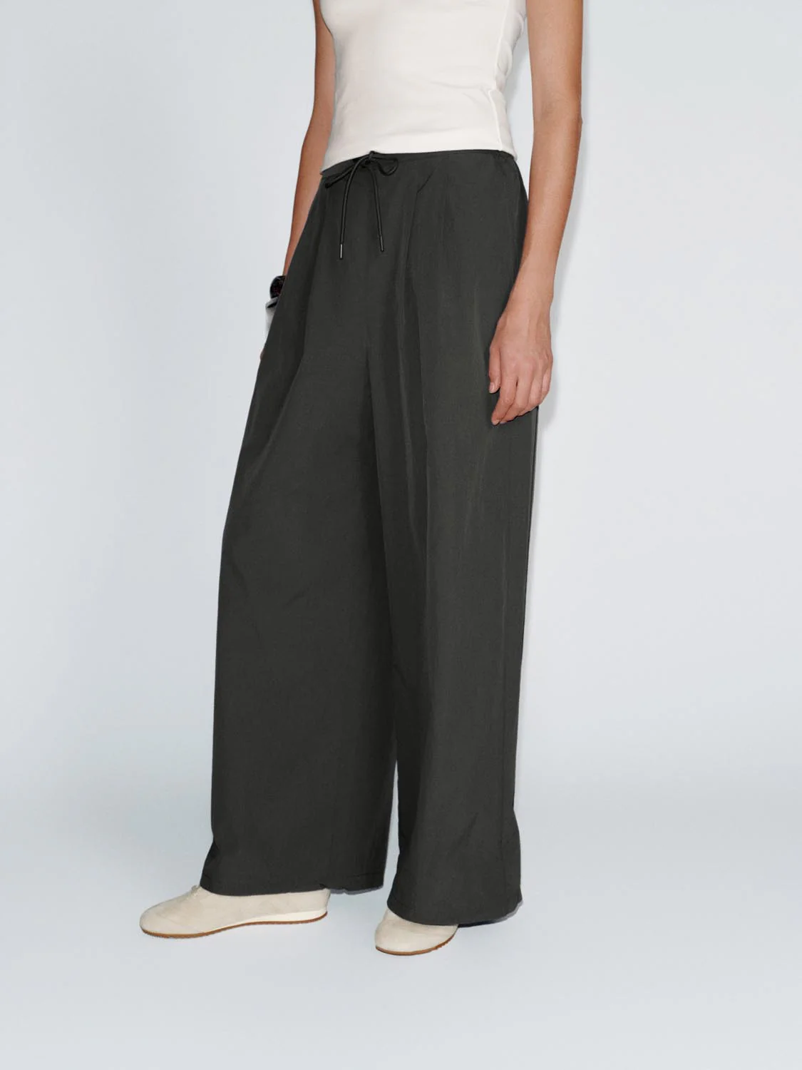 Pull On Drawstring Wide Leg Pants - Image 6