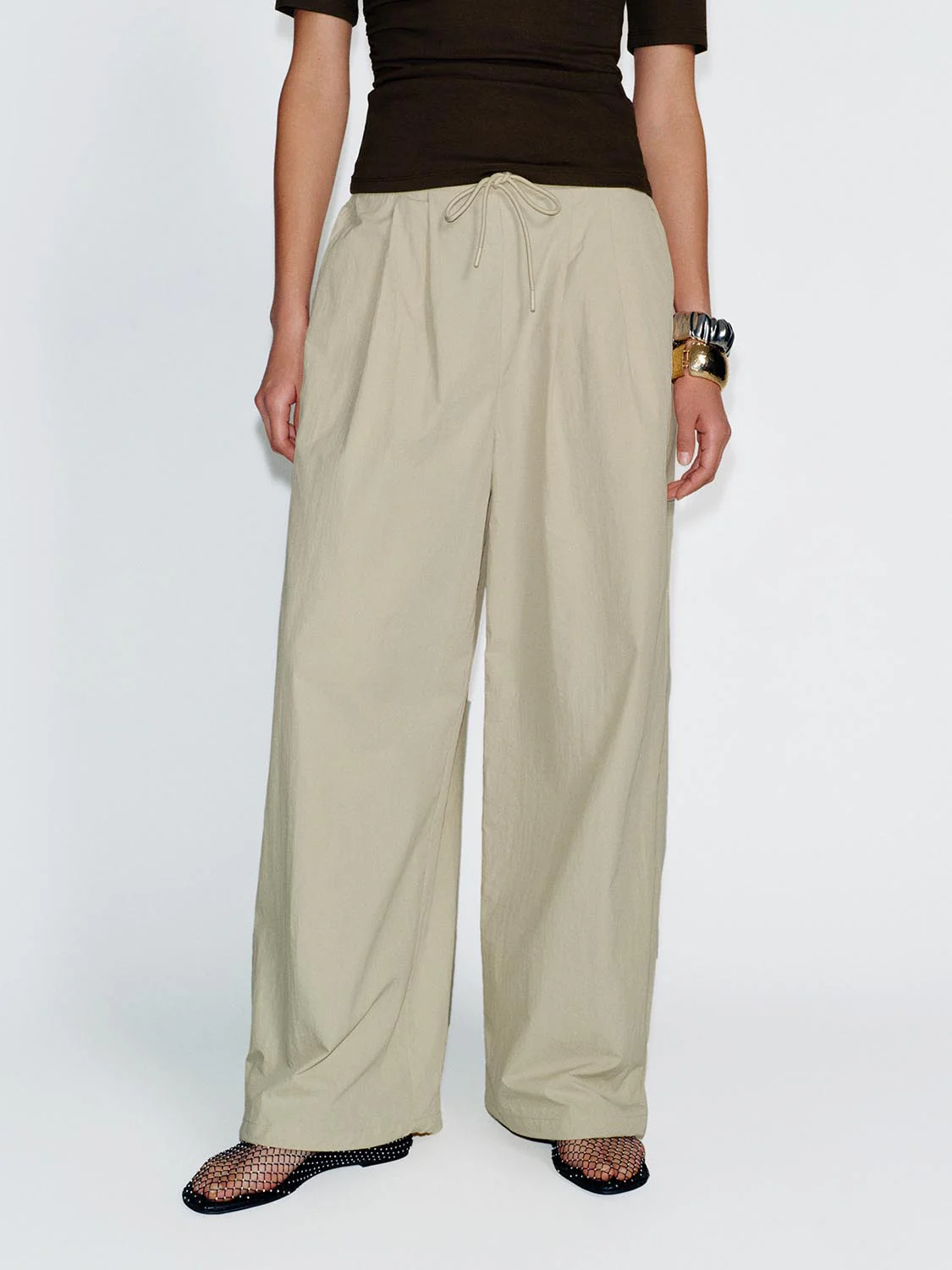Pull On Drawstring Wide Leg Pants - Image 7